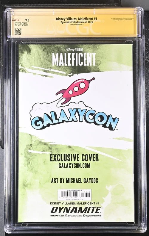 Disney Villains Maleficent #1 GalaxyCon Exclusive Gaydos Variant CGC Signature Series 9.8 Signed by Michael Gaydos - Image 31