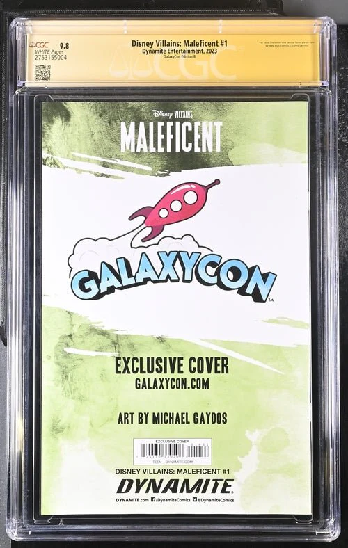 Disney Villains Maleficent #1 GalaxyCon Exclusive Gaydos Variant CGC Signature Series 9.8 Signed by Michael Gaydos - Image 5