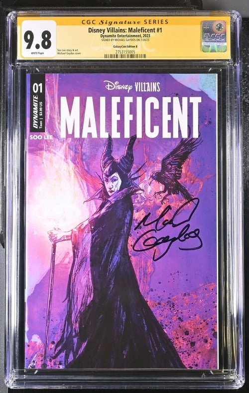 Disney Villains Maleficent #1 GalaxyCon Exclusive Gaydos Variant CGC Signature Series 9.8 Signed by Michael Gaydos - Image 6