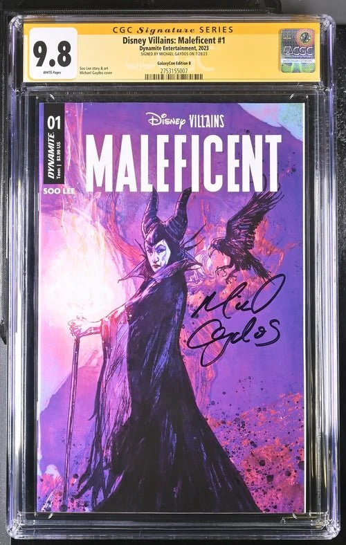 Disney Villains Maleficent #1 GalaxyCon Exclusive Gaydos Variant CGC Signature Series 9.8 Signed by Michael Gaydos - Image 8