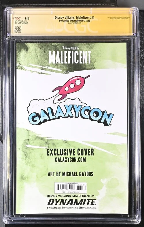 Disney Villains Maleficent #1 GalaxyCon Exclusive Gaydos Variant CGC Signature Series 9.8 Signed by Michael Gaydos - Image 9