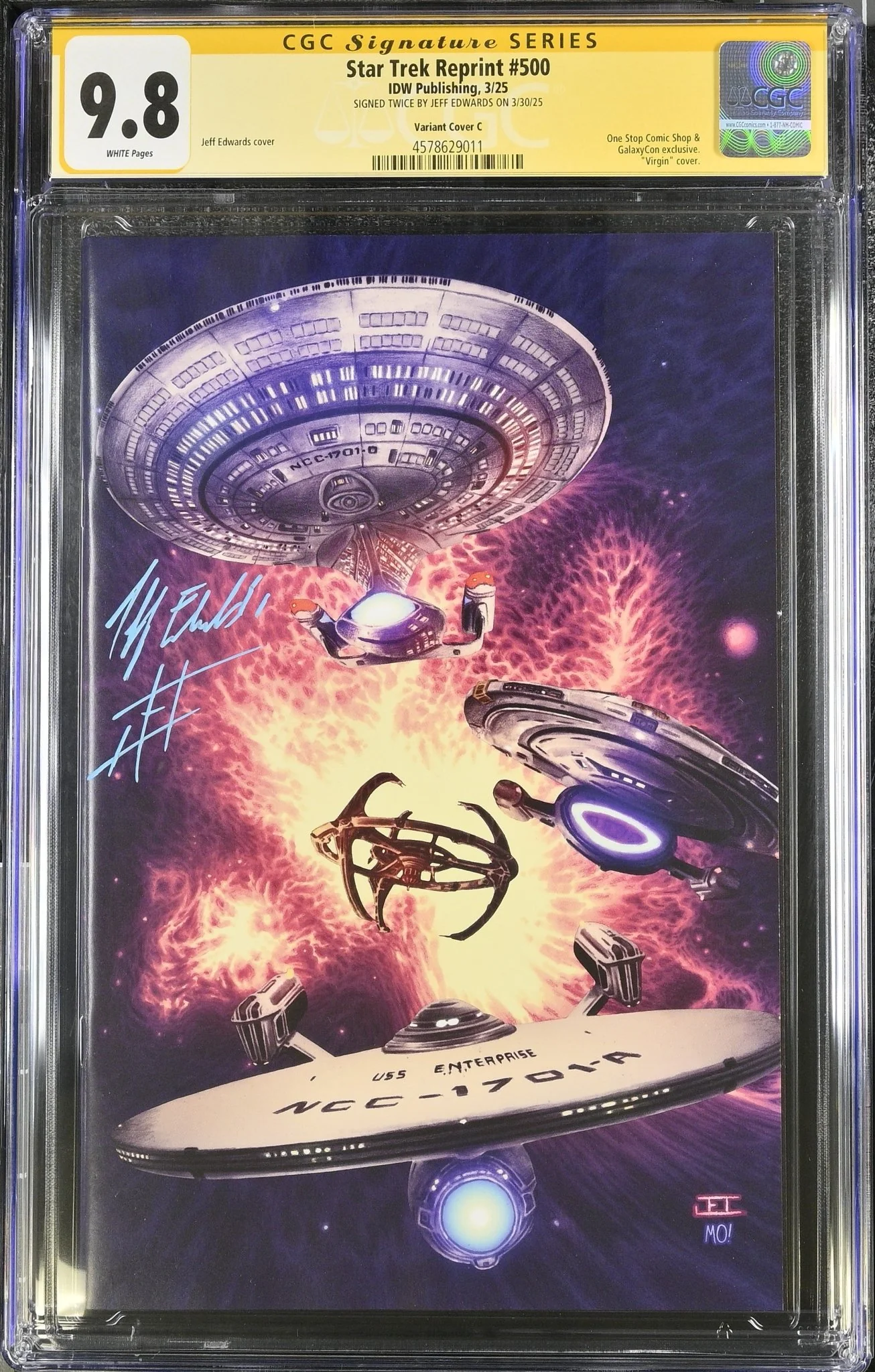 STAR TREK #500 "STAND OFF AT DS9" GALAXYCON VARIANT CGC SS 9.8 Signed by: Jeff Edwards - Image 10
