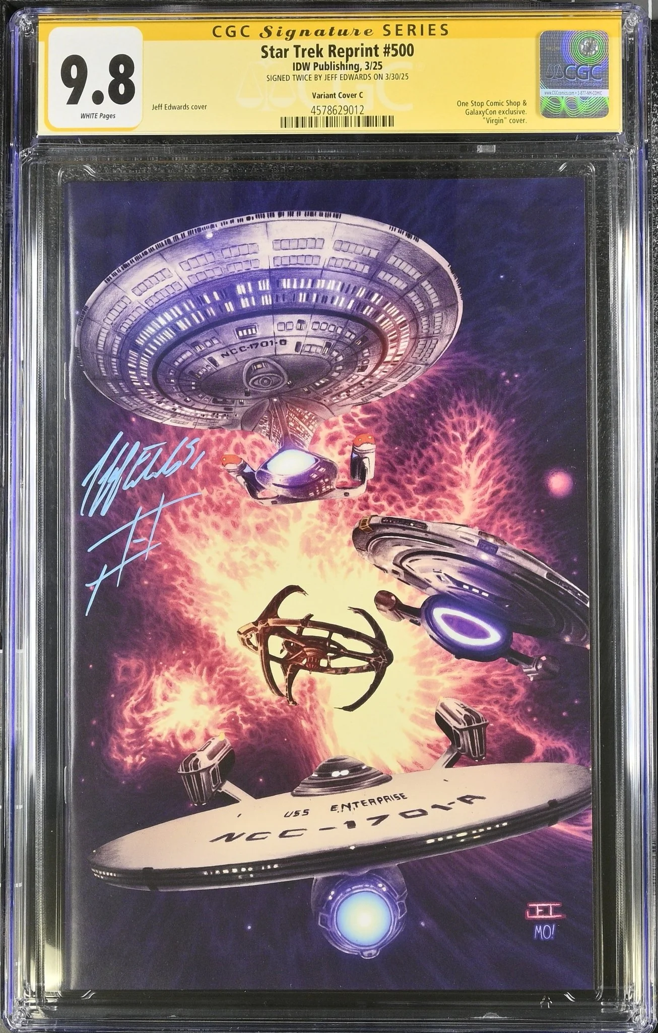 STAR TREK #500 "STAND OFF AT DS9" GALAXYCON VARIANT CGC SS 9.8 Signed by: Jeff Edwards - Image 5