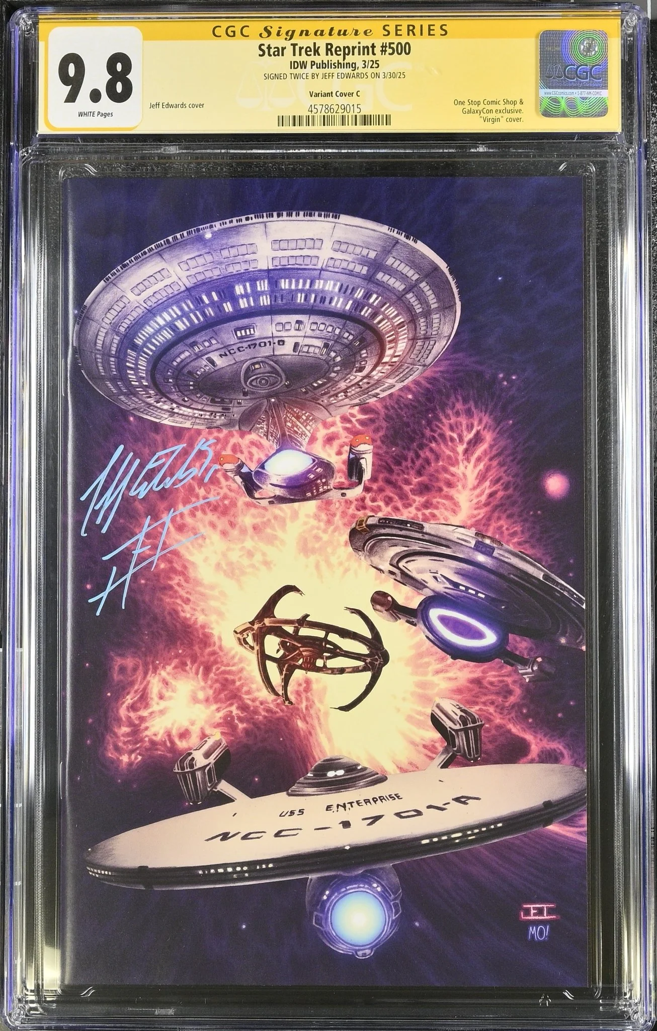 STAR TREK #500 "STAND OFF AT DS9" GALAXYCON VARIANT CGC SS 9.8 Signed by: Jeff Edwards - Image 6