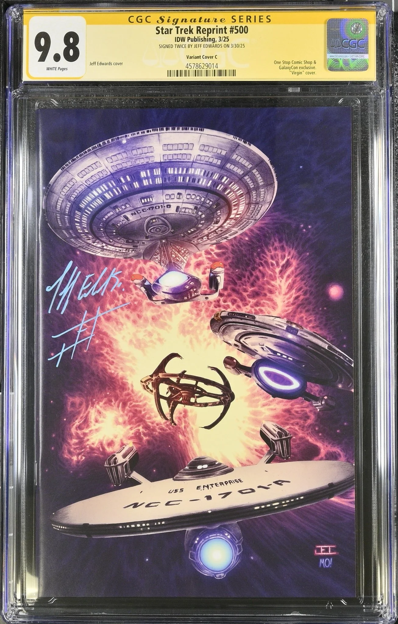 STAR TREK #500 "STAND OFF AT DS9" GALAXYCON VARIANT CGC SS 9.8 Signed by: Jeff Edwards - Image 7