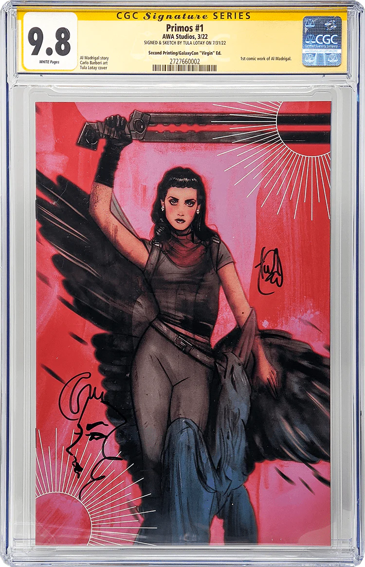 Primos #1 GalaxyCon Exclusive Virgin Variant CGC Signature Series 9.8 Signed & Sketch Tula Lotay - Image 2