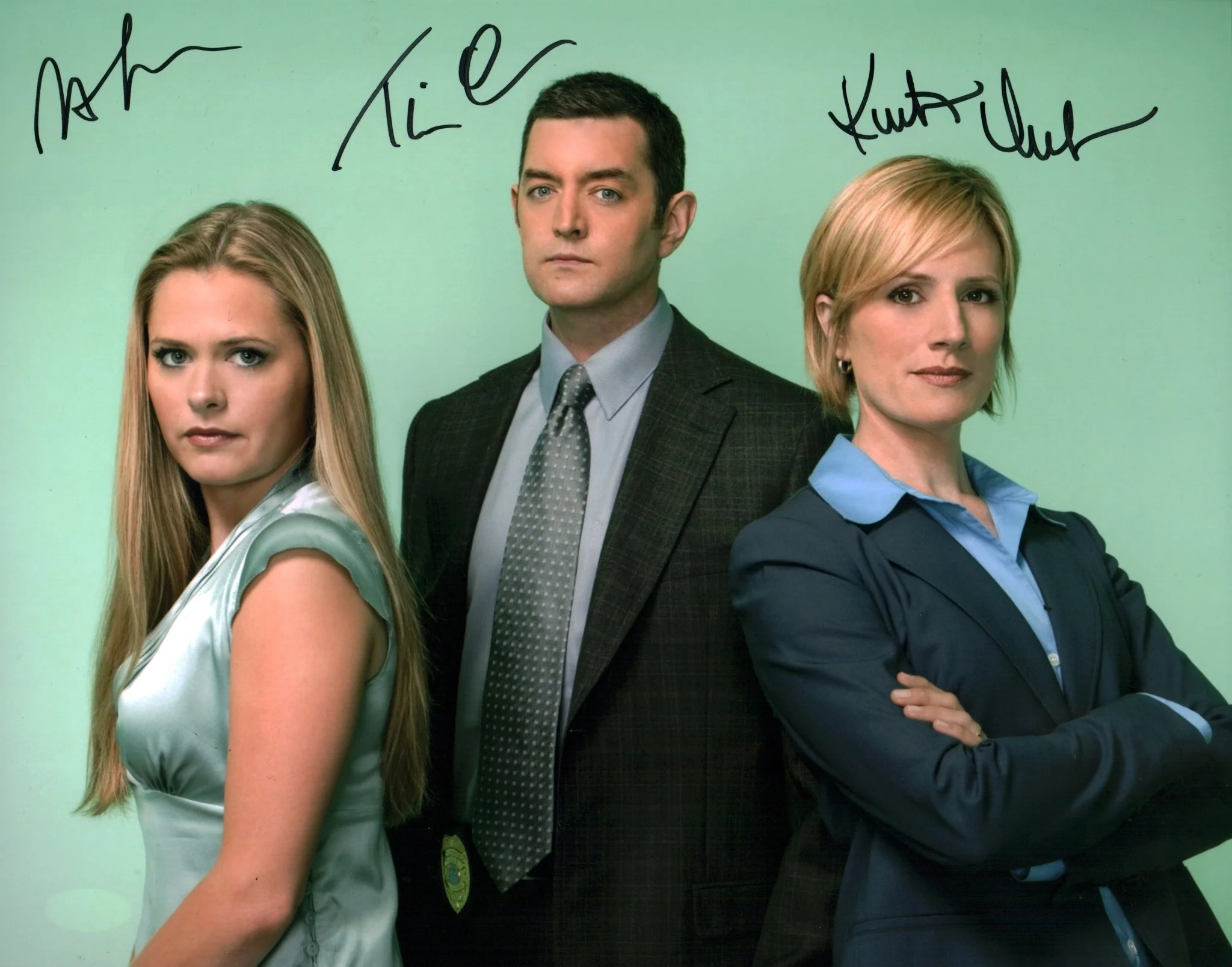 Psych 11x14 Photo Poster Cast x3 Signed Lawson, Nelson, Omundson, JSA Certified Autograph - Image 2