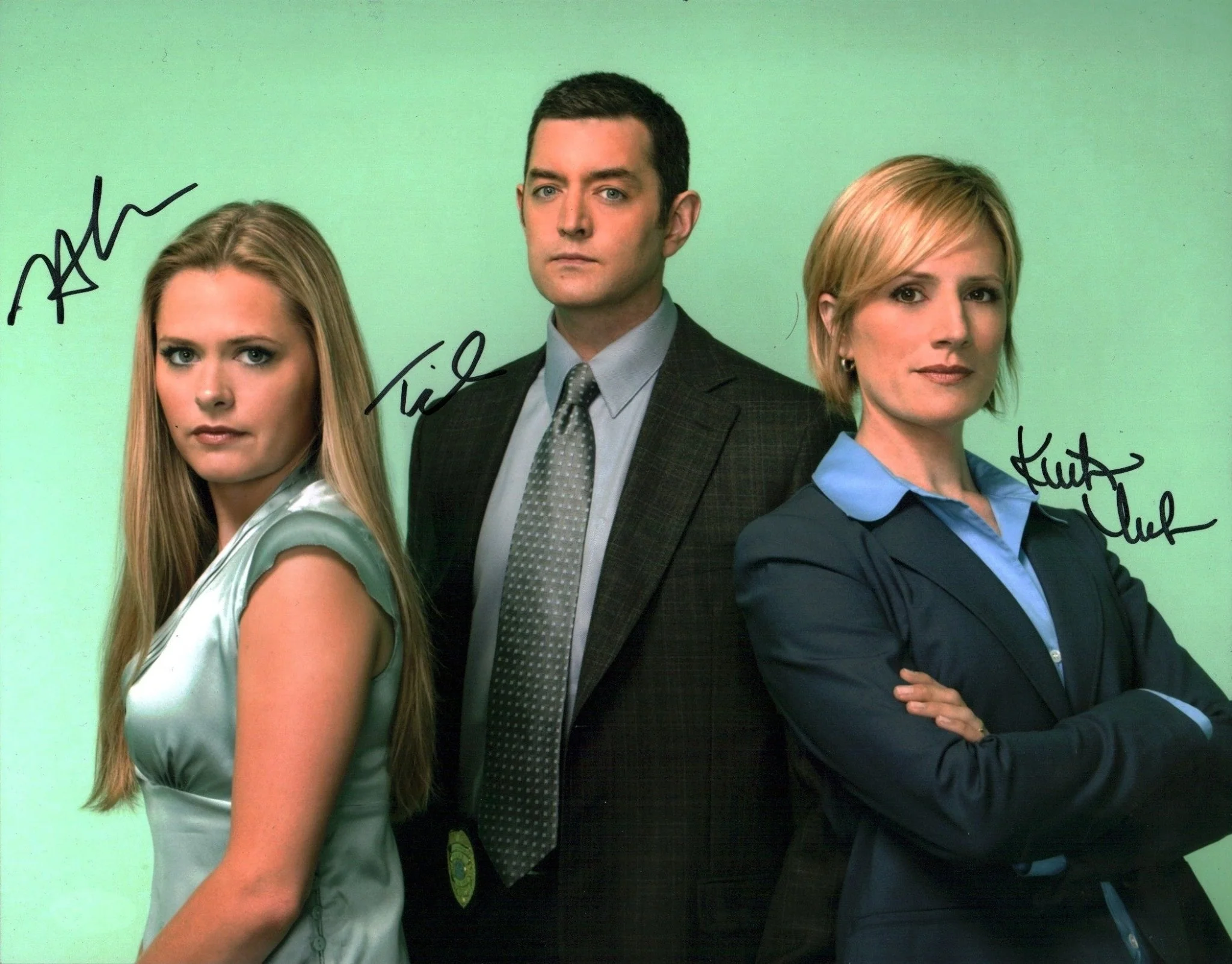 Psych 11x14 Photo Poster Cast x3 Signed Lawson, Nelson, Omundson, JSA Certified Autograph - Image 3