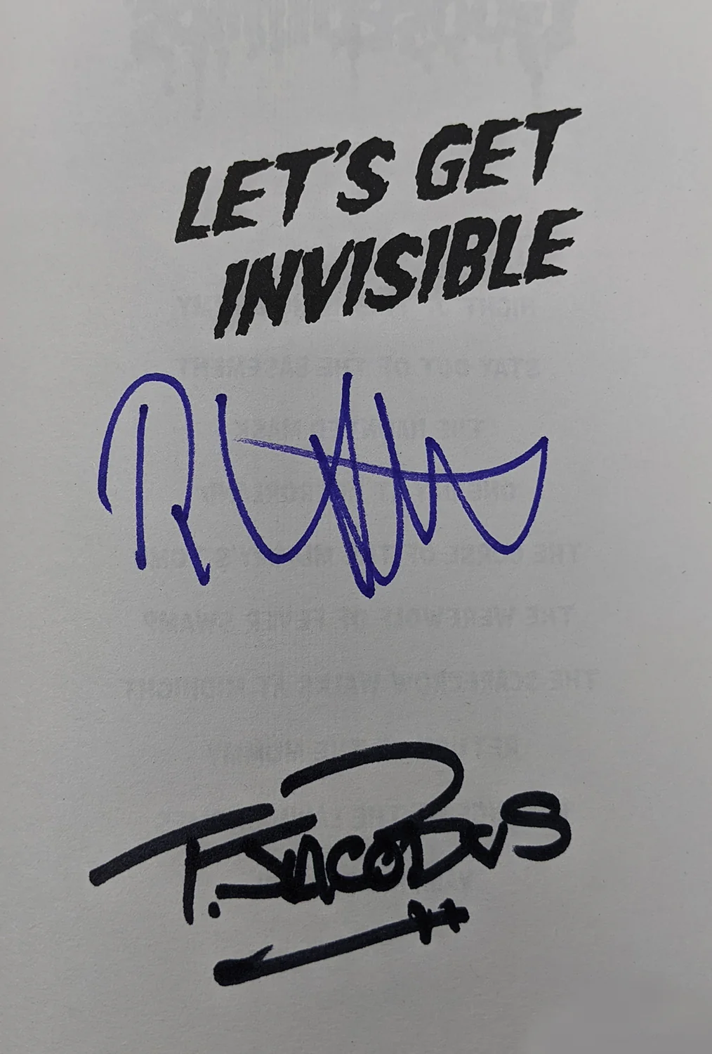 GOOSEBUMPS "Let's Get Invisible" New Cover Book Signed R.L. Stine, Tim Jacobus JSA Certified Autograph - Image 2