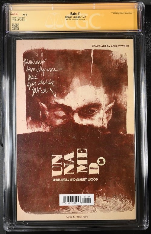 Rain #1 Retailer Incentive Edition A Image Comics  CGC Signature Series 9.8 Signed Zoe Thorogood - Image 3