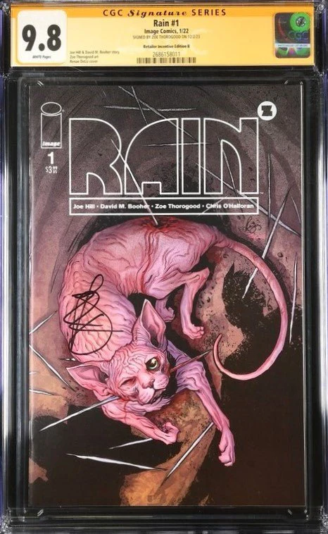 Rain #1 Retailer Incentive Edition B Image Comics CGC Signature Series 9.8 Signed Zoe Thorogood - Image 2