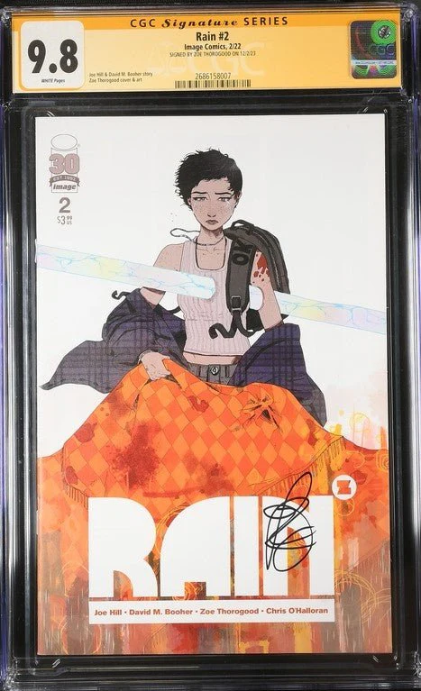 Rain #2 Image Comics CGC Signature Series 9.8 Signed Zoe Thorogood - Image 2