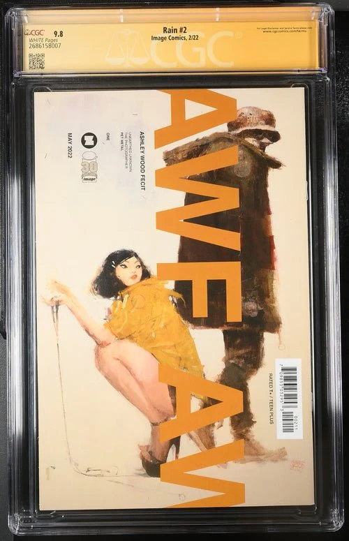 Rain #2 Image Comics CGC Signature Series 9.8 Signed Zoe Thorogood - Image 3