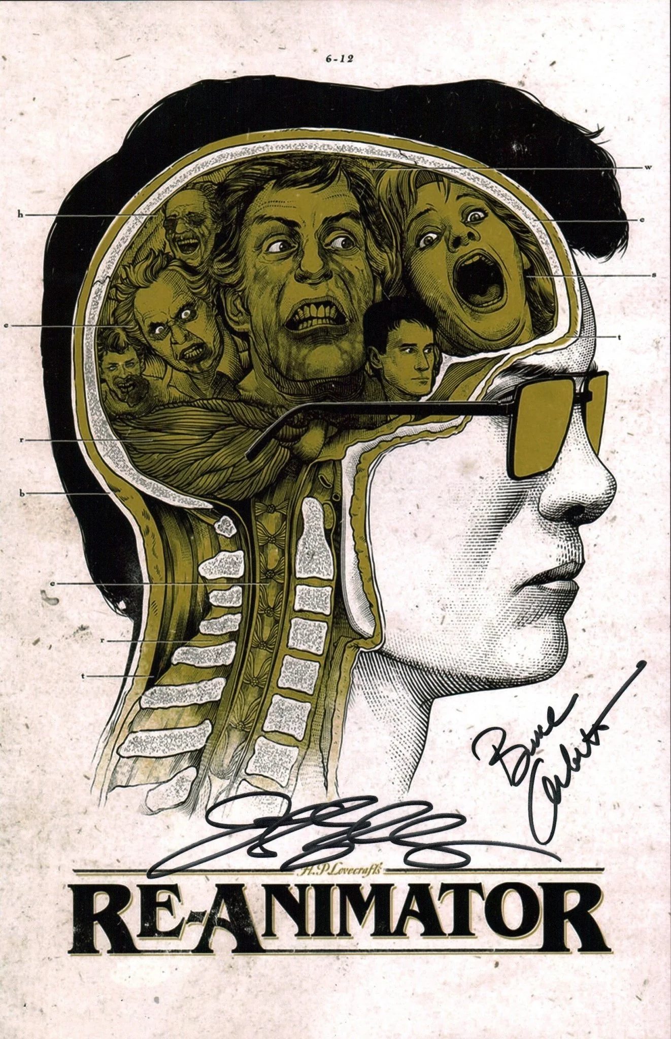 Re-Animator 11x17 Signed Combs, Abbott Photo Poster JSA Certified Autograph