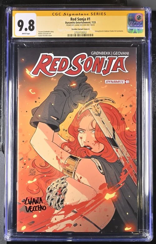 Red Sonja #1 Cover A Galaxycon Exclusive Variant Dynamite Entertrainment CGC Signature Series 9.8 Signed Luana Vecchio - Image 29