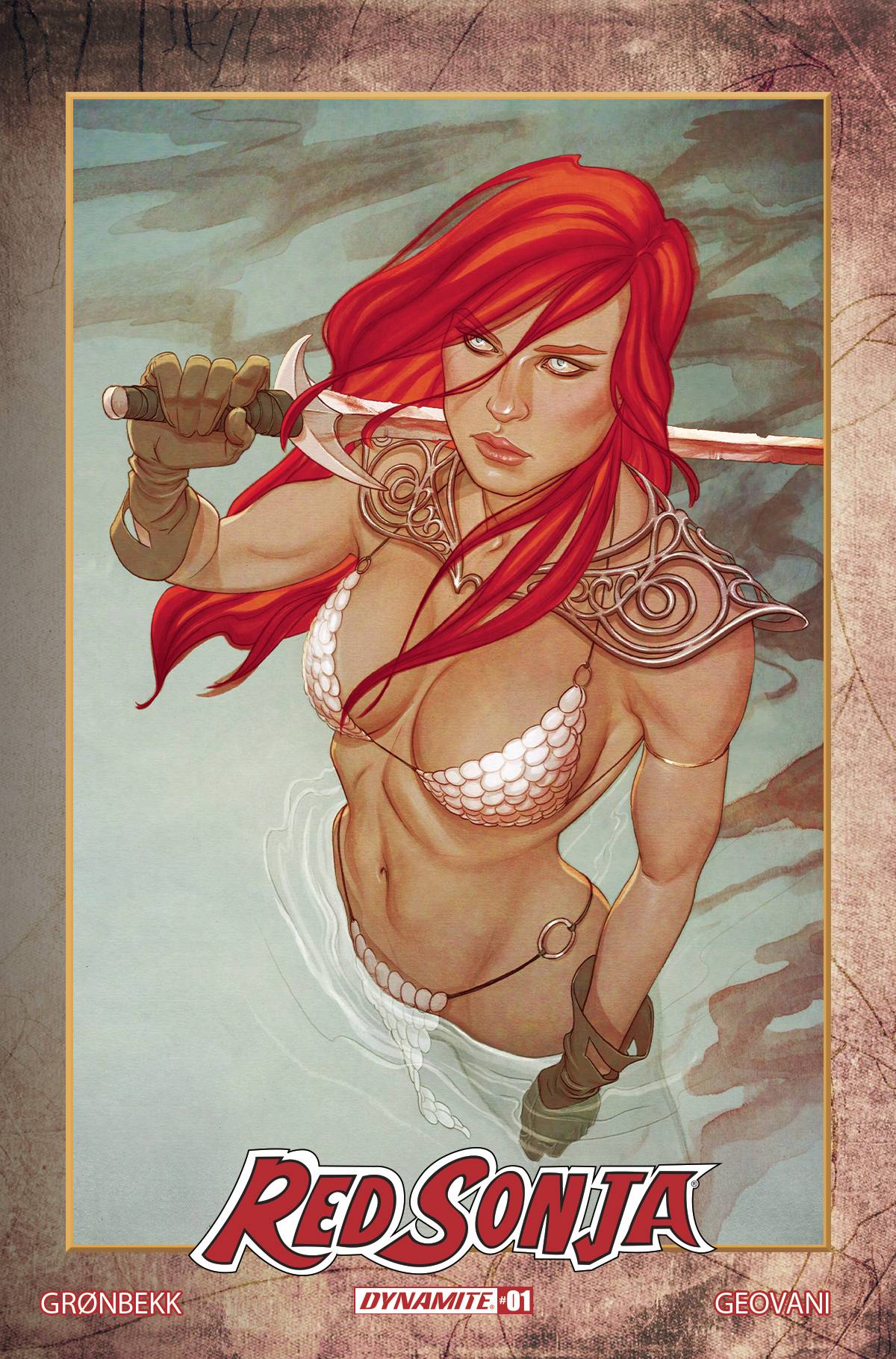 Red Sonja #1 Cover ZT 1:10 Frison Modern Icon Variant Comic Book - Image 2