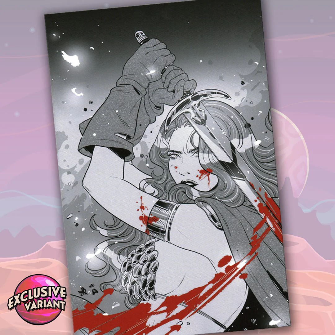 Red Sonja #1 Exclusive GalaxyCon Luana Vecchio B/W Spot Foil Virgin Variant Comic Book