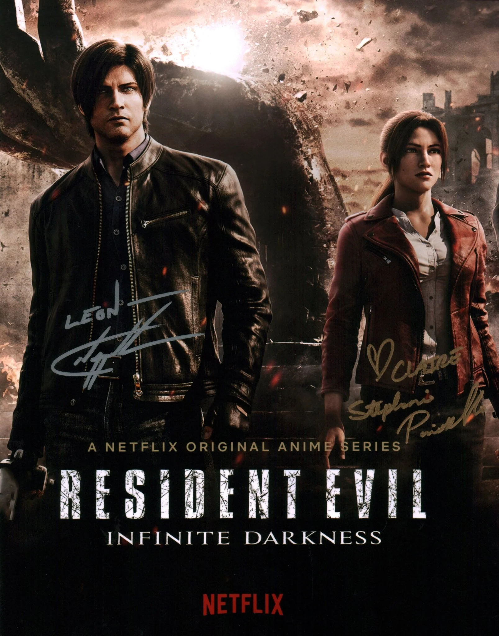 Resident Evil 11x14 Cast x2 Signed Photo Poster Panisello, Apostolides JSA Certified Autograph