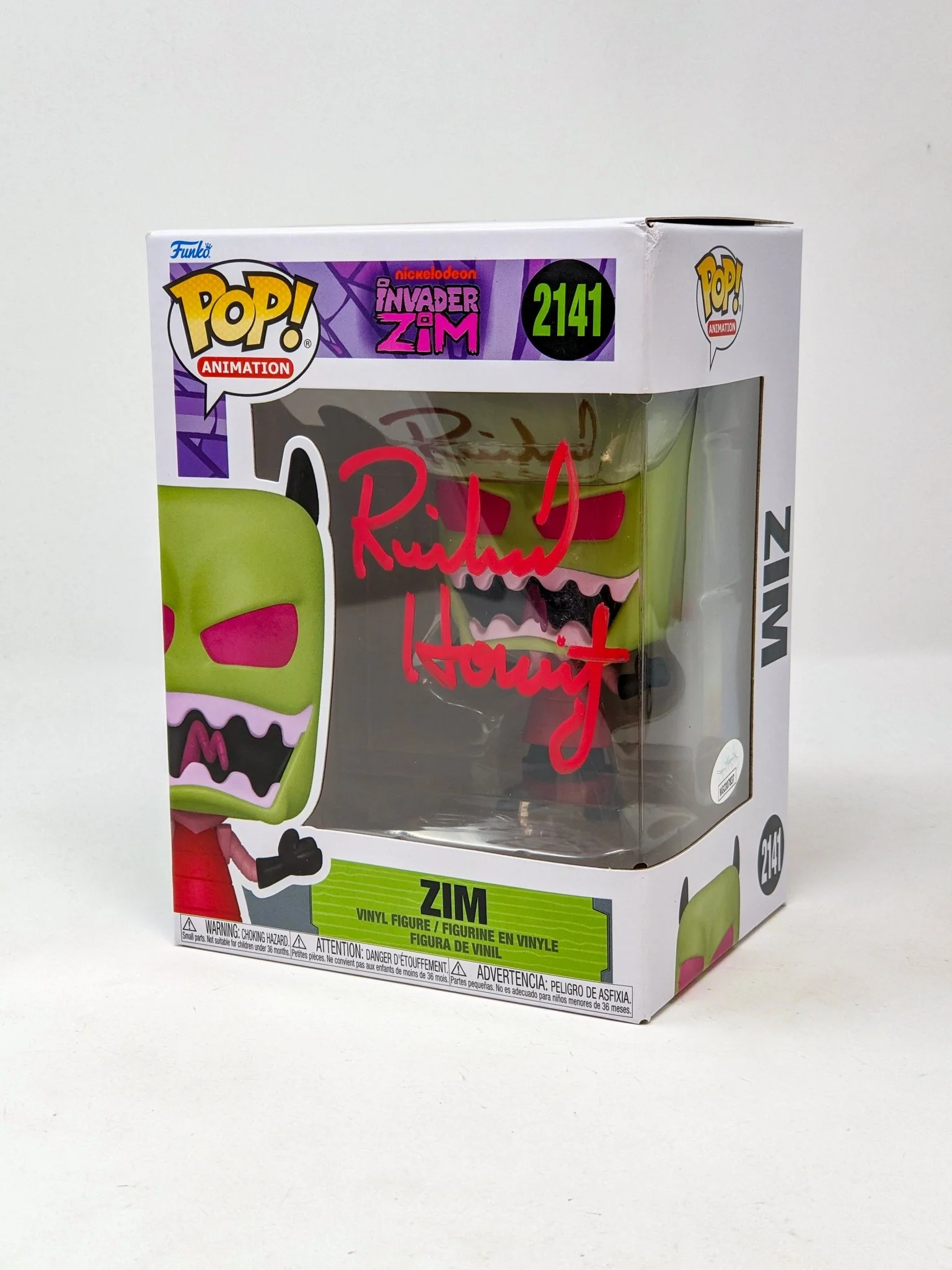 Richard Horvitz Invader Zim #2141 Signed Funko Pop JSA Certified Autograph