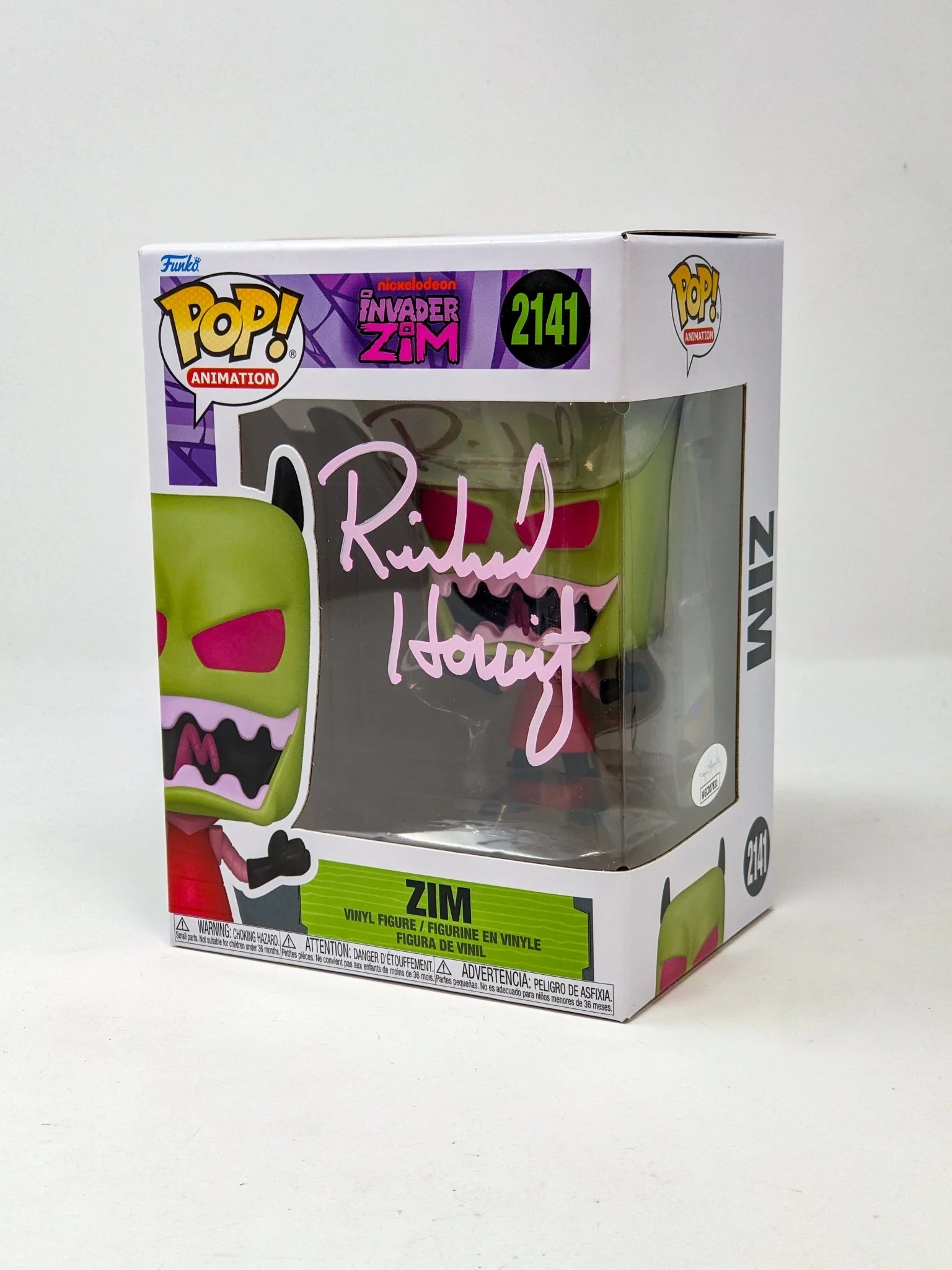 Richard Horvitz Invader Zim #2141 Signed Funko Pop JSA Certified Autograph - Image 3