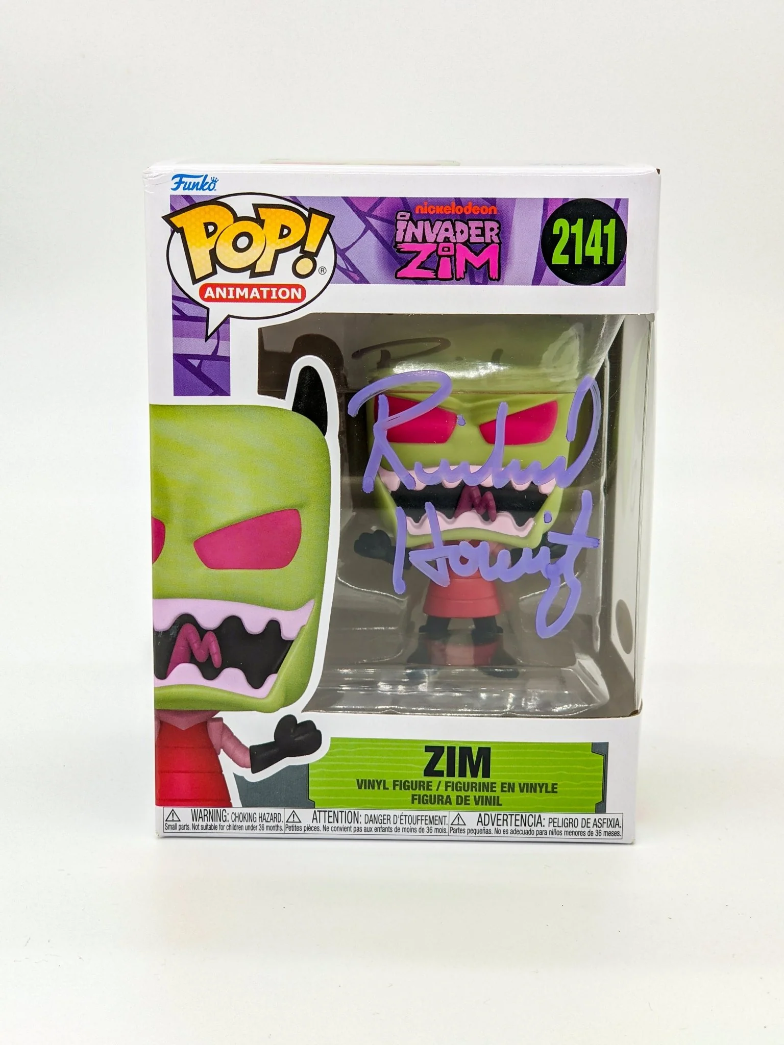Richard Horvitz Invader Zim #2141 Signed Funko Pop JSA Certified Autograph - Image 5