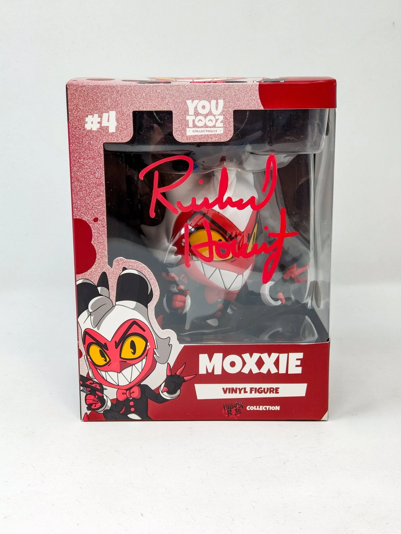 Richard Horvitz Signed Helluva Boss Moxxie #4 YouTooz Vinyl Figure JSA Certified Autograph - Image 2