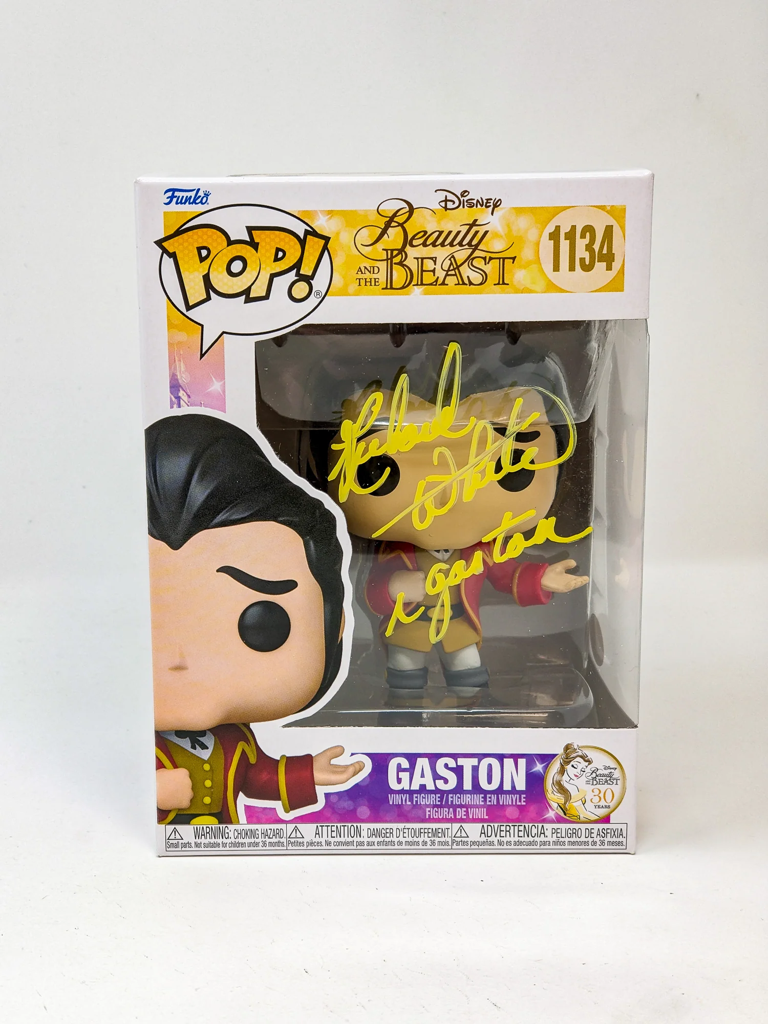 Richard White Disney Beauty and the Beast Gaston #1134 Signed Funko Pop JSA Certified Autograph - Image 10