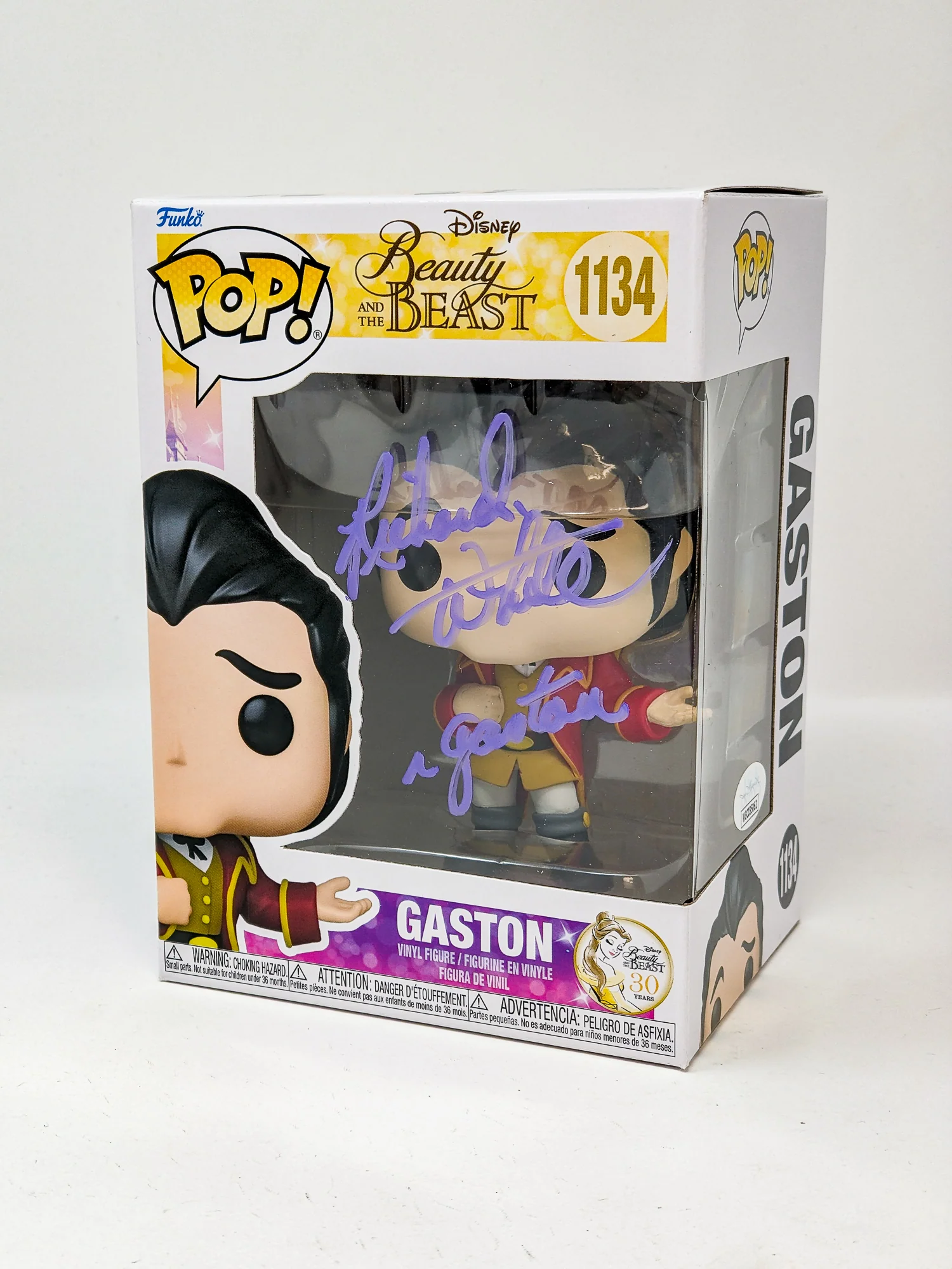 Richard White Disney Beauty and the Beast Gaston #1134 Signed Funko Pop JSA Certified Autograph - Image 11