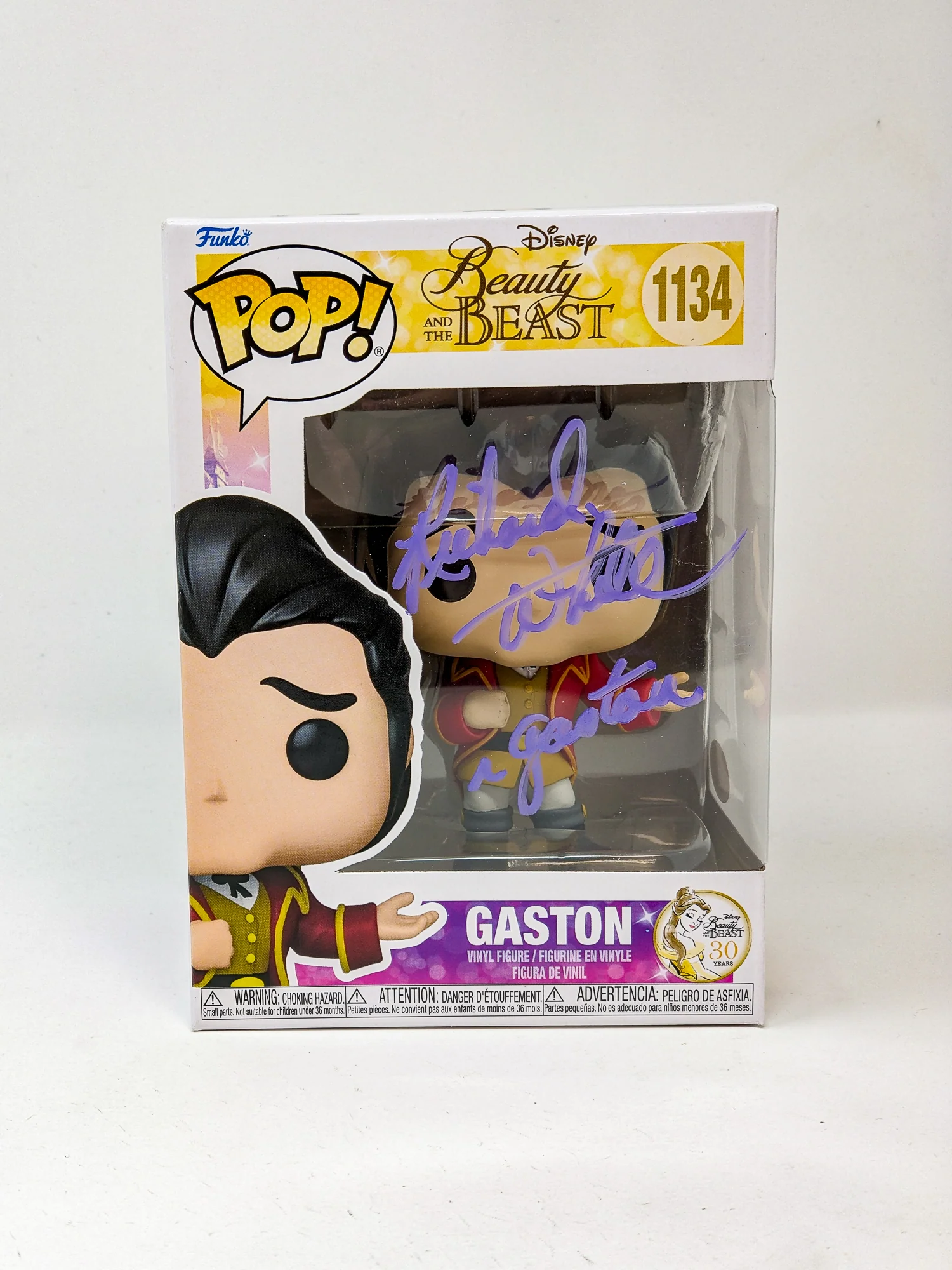 Richard White Disney Beauty and the Beast Gaston #1134 Signed Funko Pop JSA Certified Autograph - Image 12