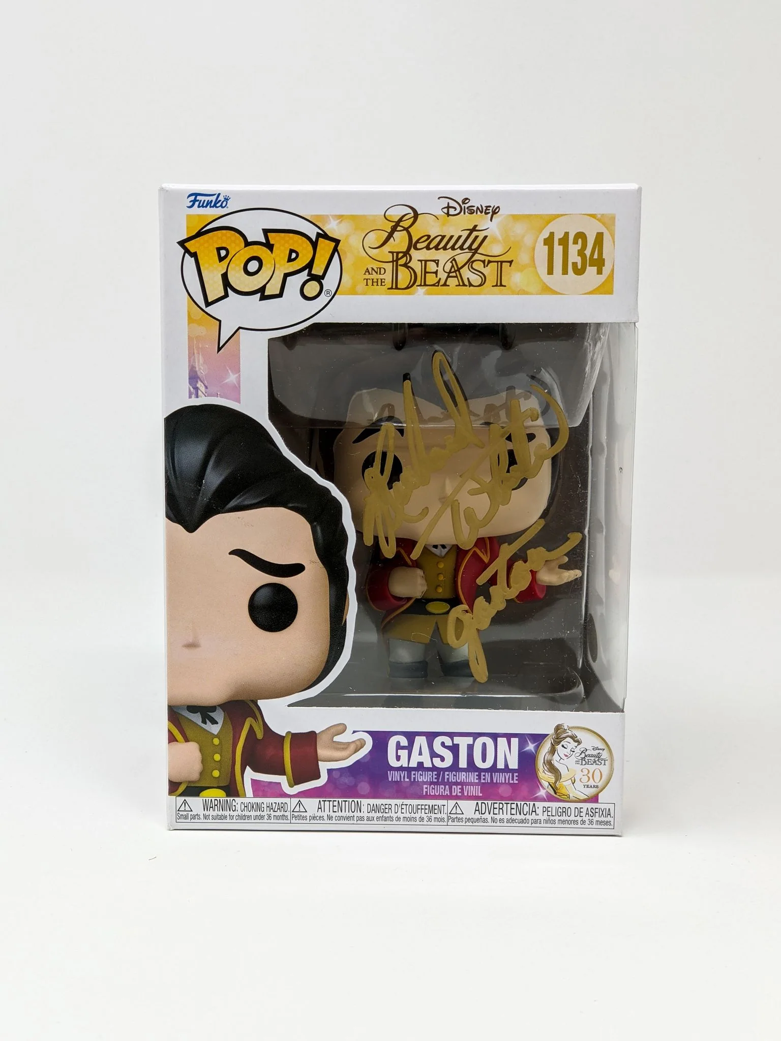 Richard White Disney Beauty and the Beast Gaston #1134 Signed Funko Pop JSA Certified Autograph - Image 7