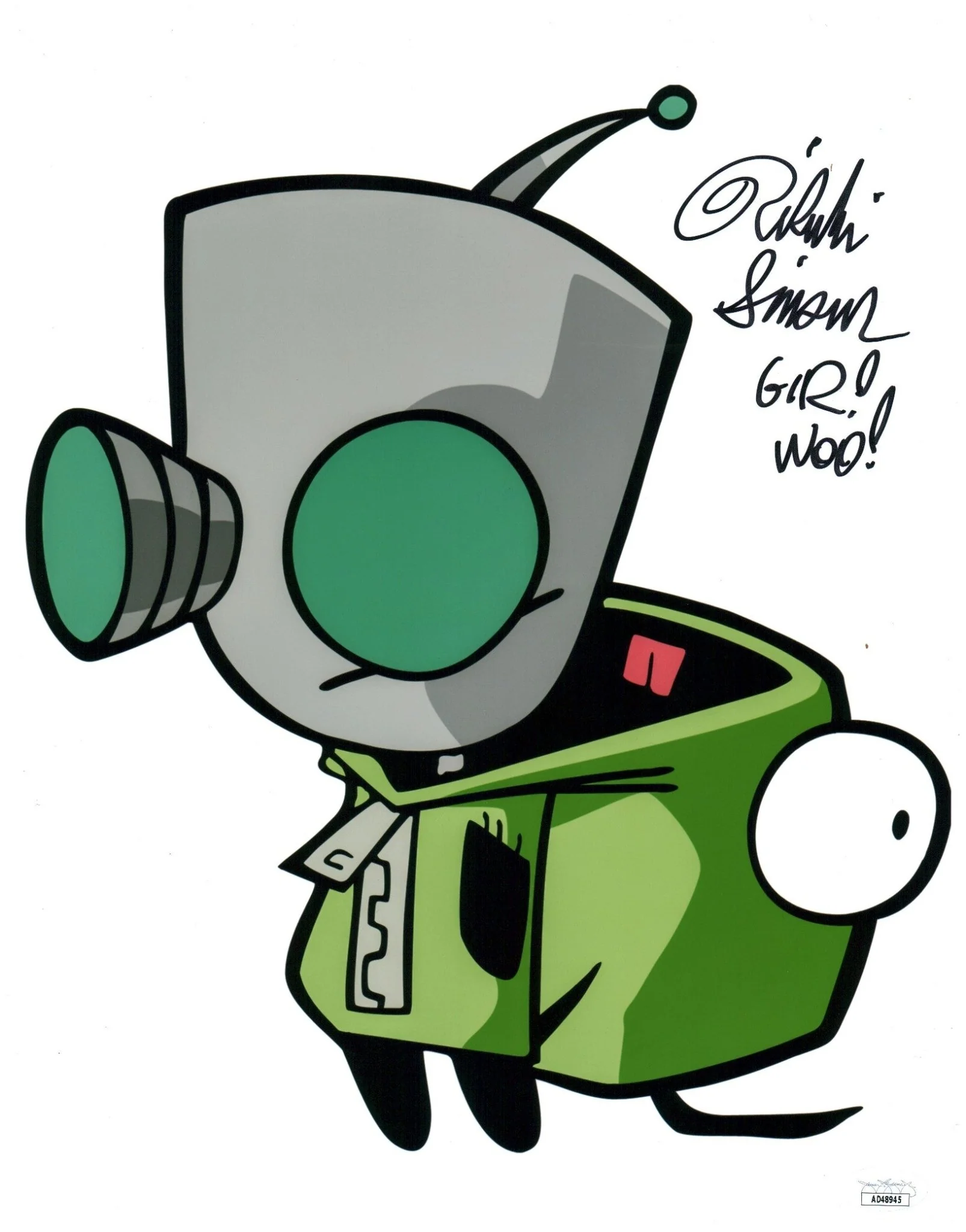 Rikki Simons Invader Zim 11x14 Signed Photo Poster JSA Certified Autograph - Image 4