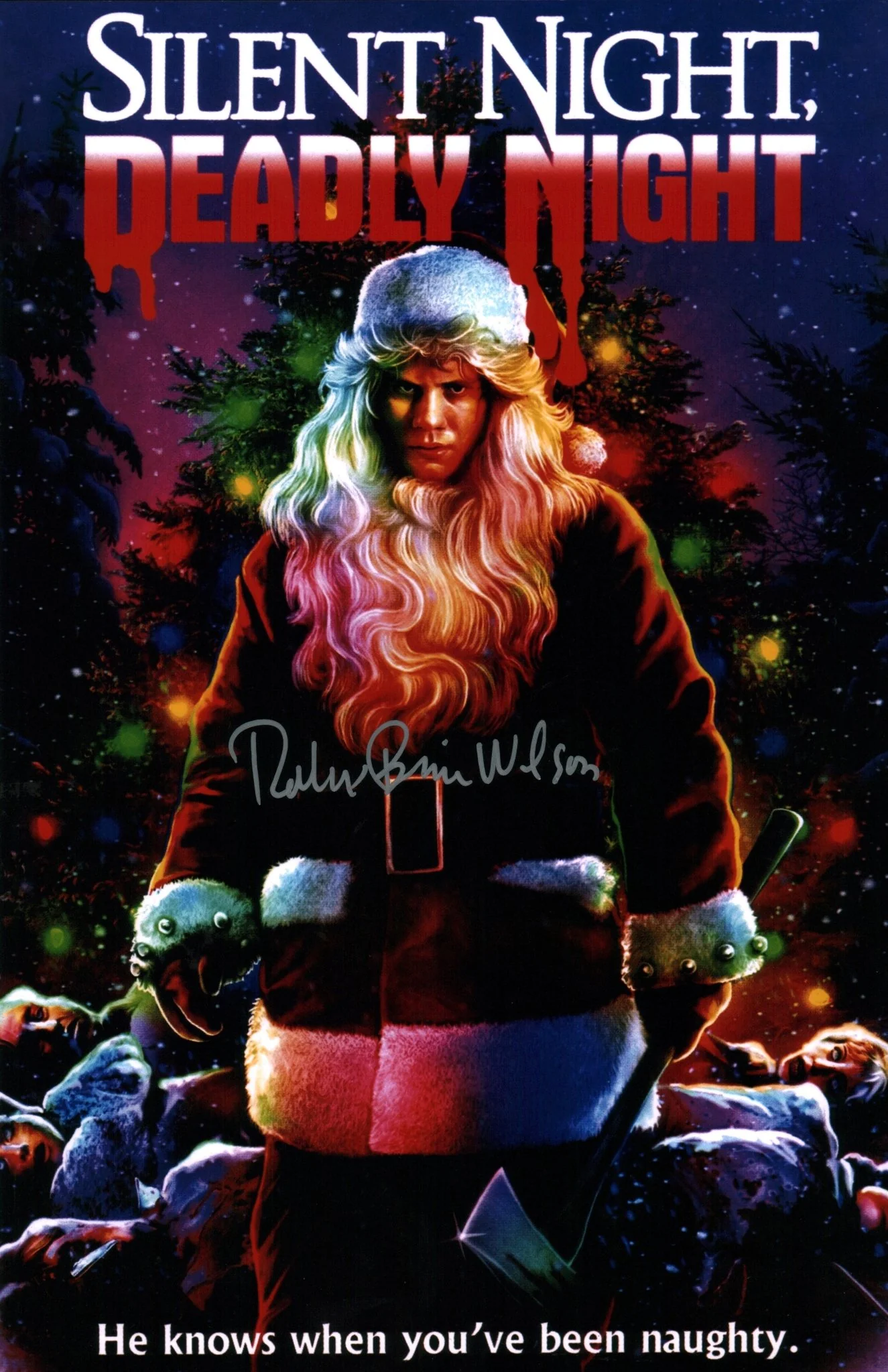 Robert Brian Wilson Silent Night, Deadly Night 11x17 Signed Photo JSA Certified Autograph