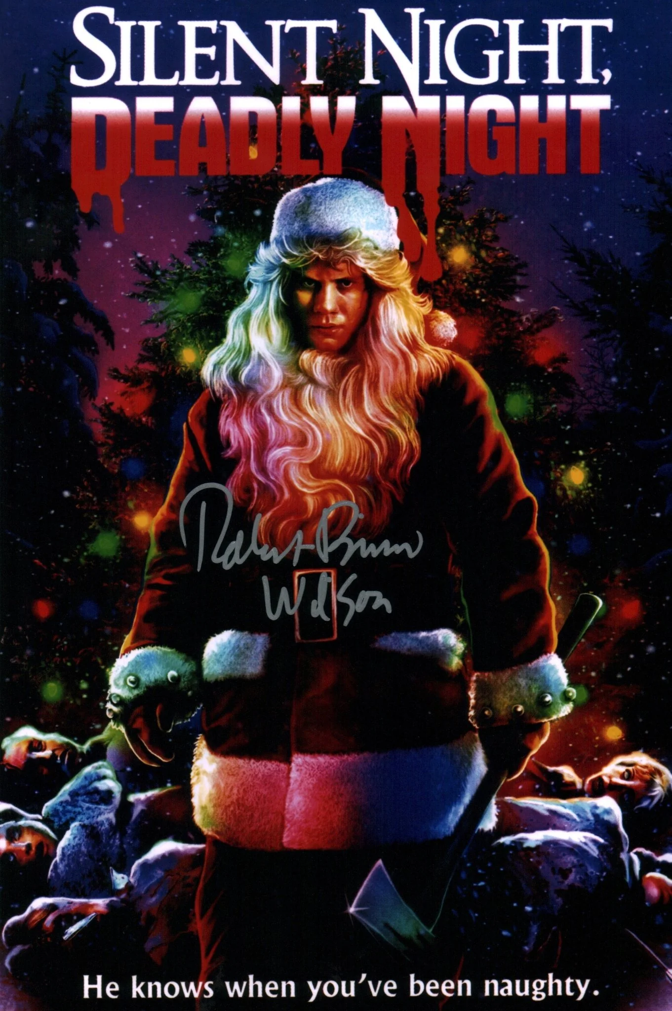 Robert Brian Wilson Silent Night, Deadly Night 8x12 Signed Photo JSA Certified Autograph