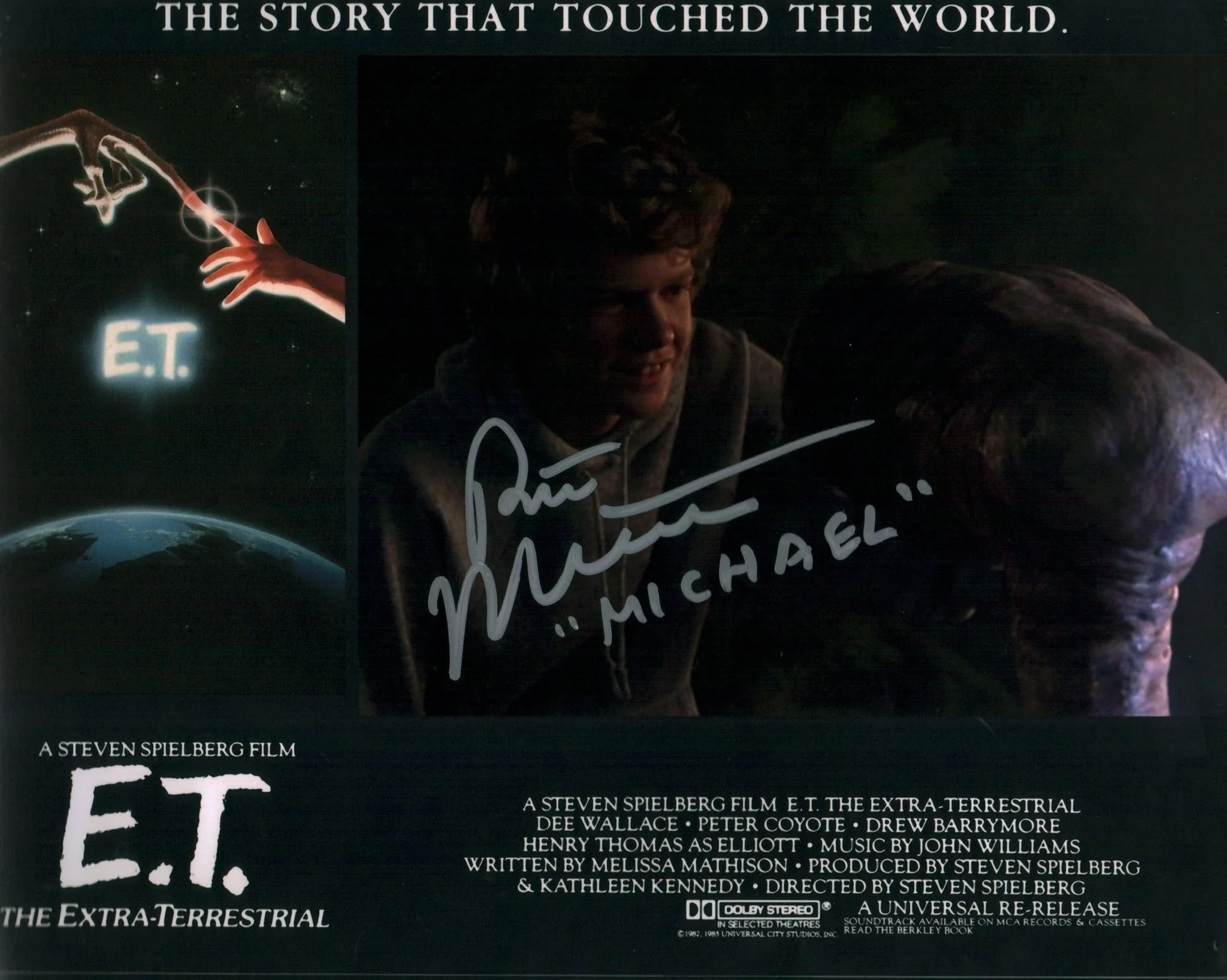 Robert MacNaughton E.T. 8x10 Photo Signed JSA Certified Autograph