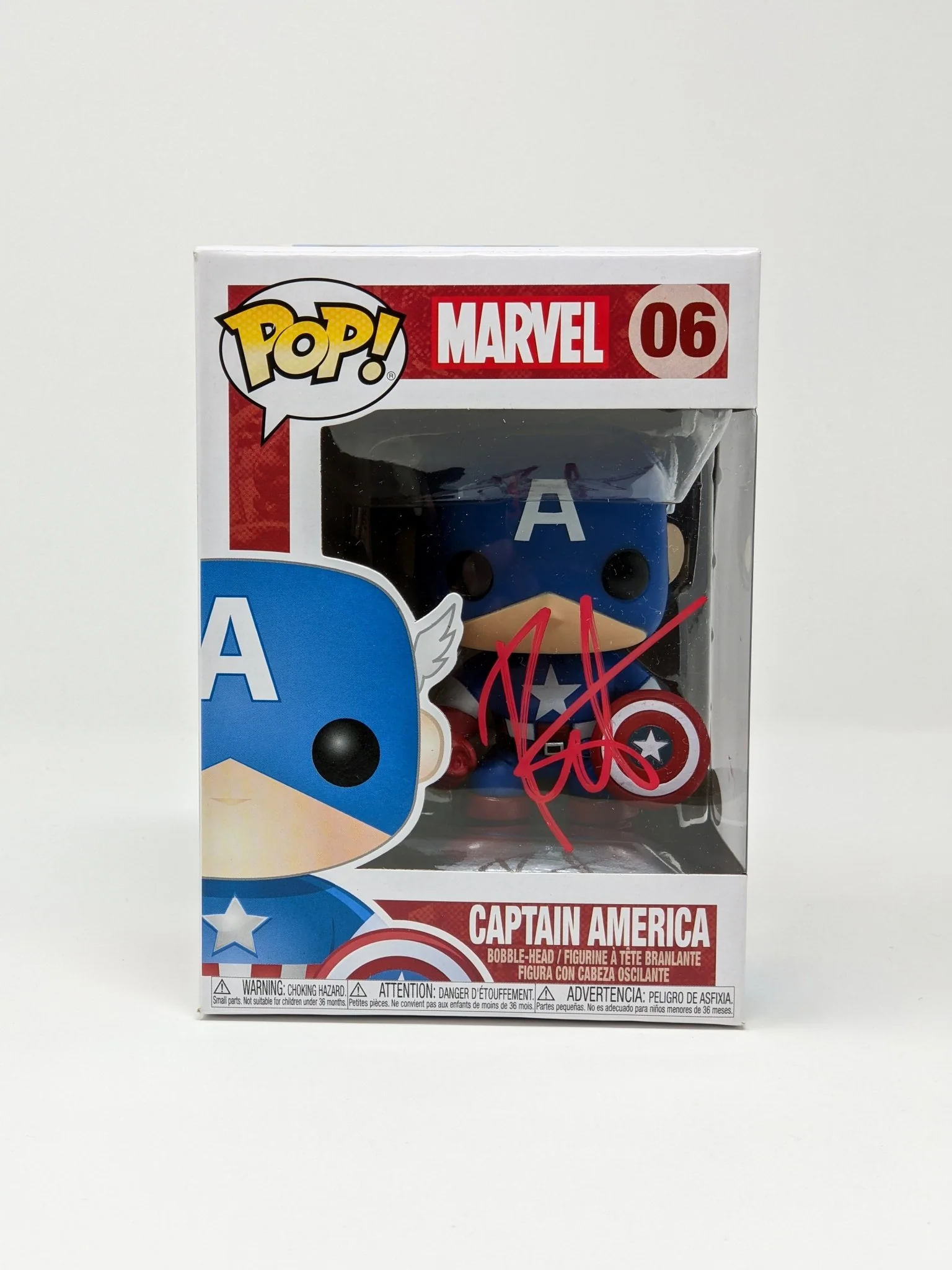 Roger Craig Smith Marvel Captain America #06 Signed Funko Pop JSA Autograph - Image 4