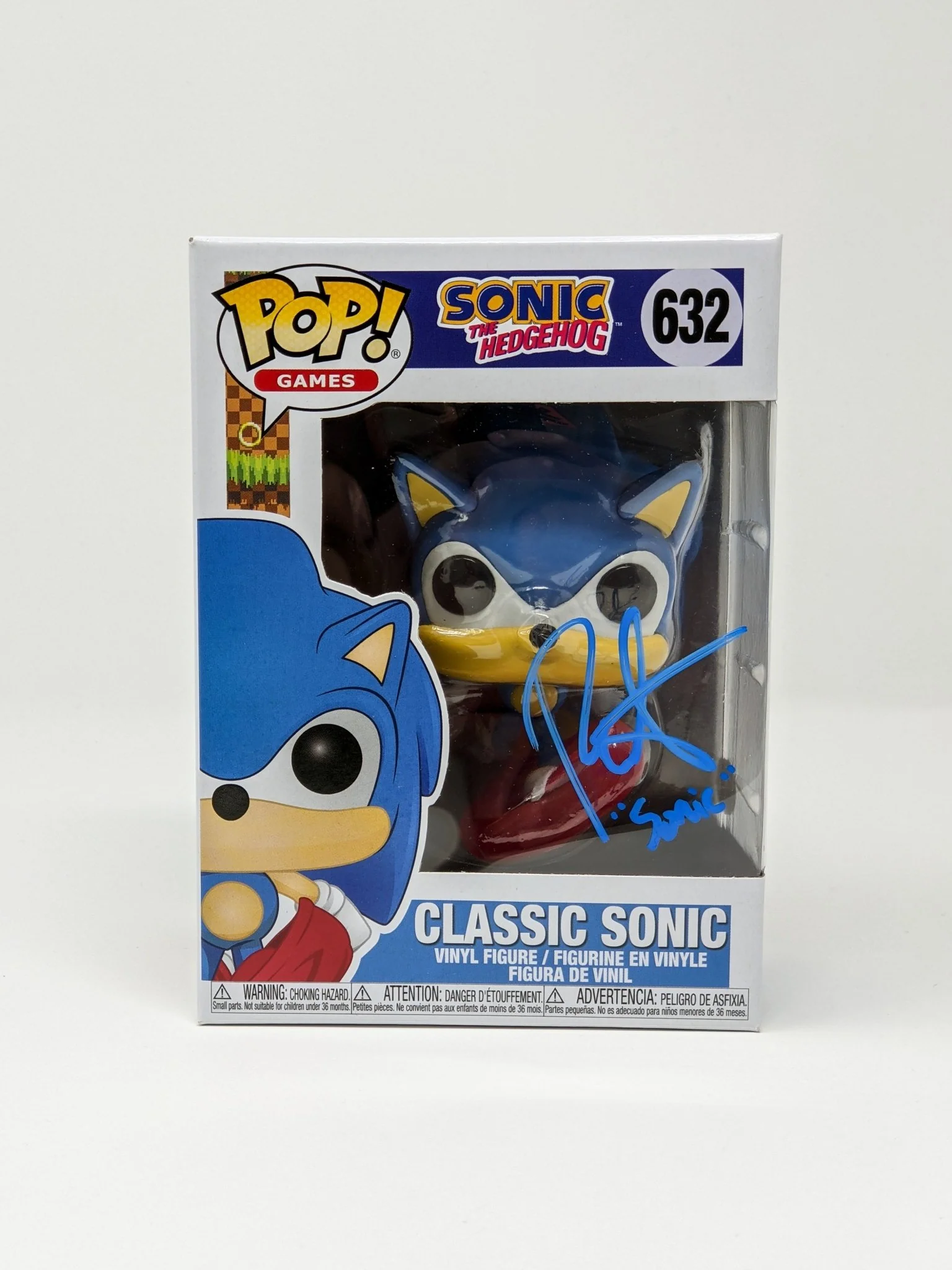 Roger Craig Smith Sonic the Hedgehog Classic Sonic #632 Signed Funko Pop JSA Certified Autograph - Image 3