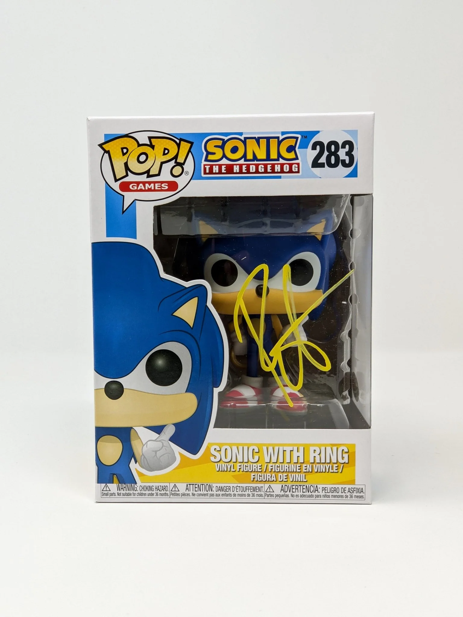 Roger Craig Smith Sonic the Hedgehog with Ring #283 Signed Funko Pop JSA Autograph - Image 4