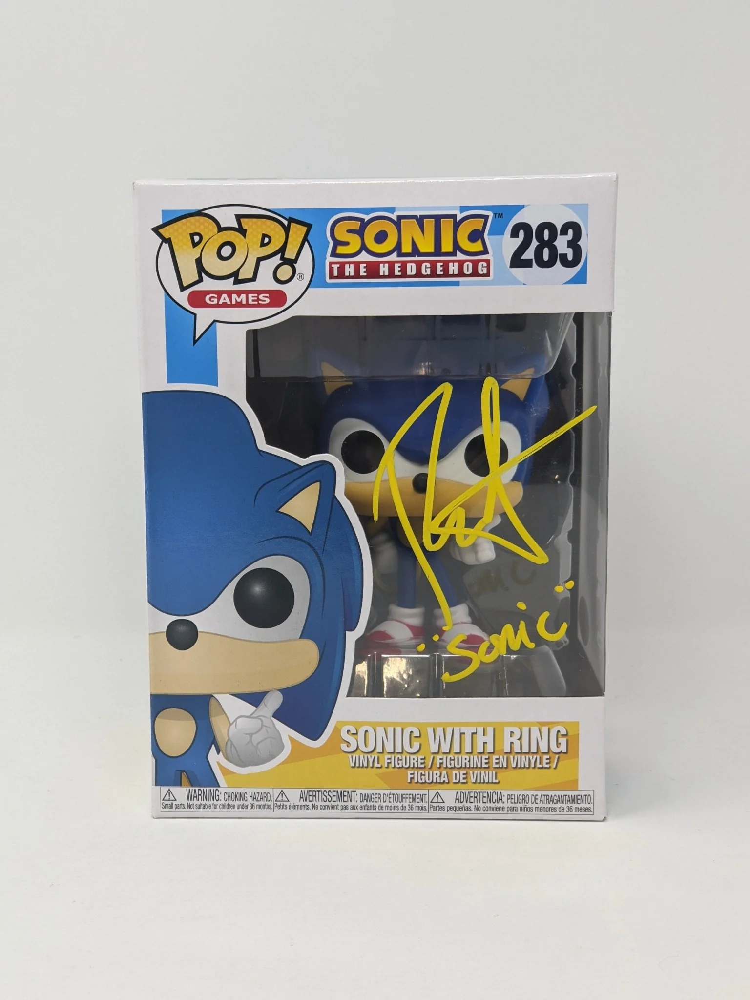 Roger Craig Smith Sonic the Hedgehog with Ring #283 Signed Funko Pop JSA Autograph - Image 5