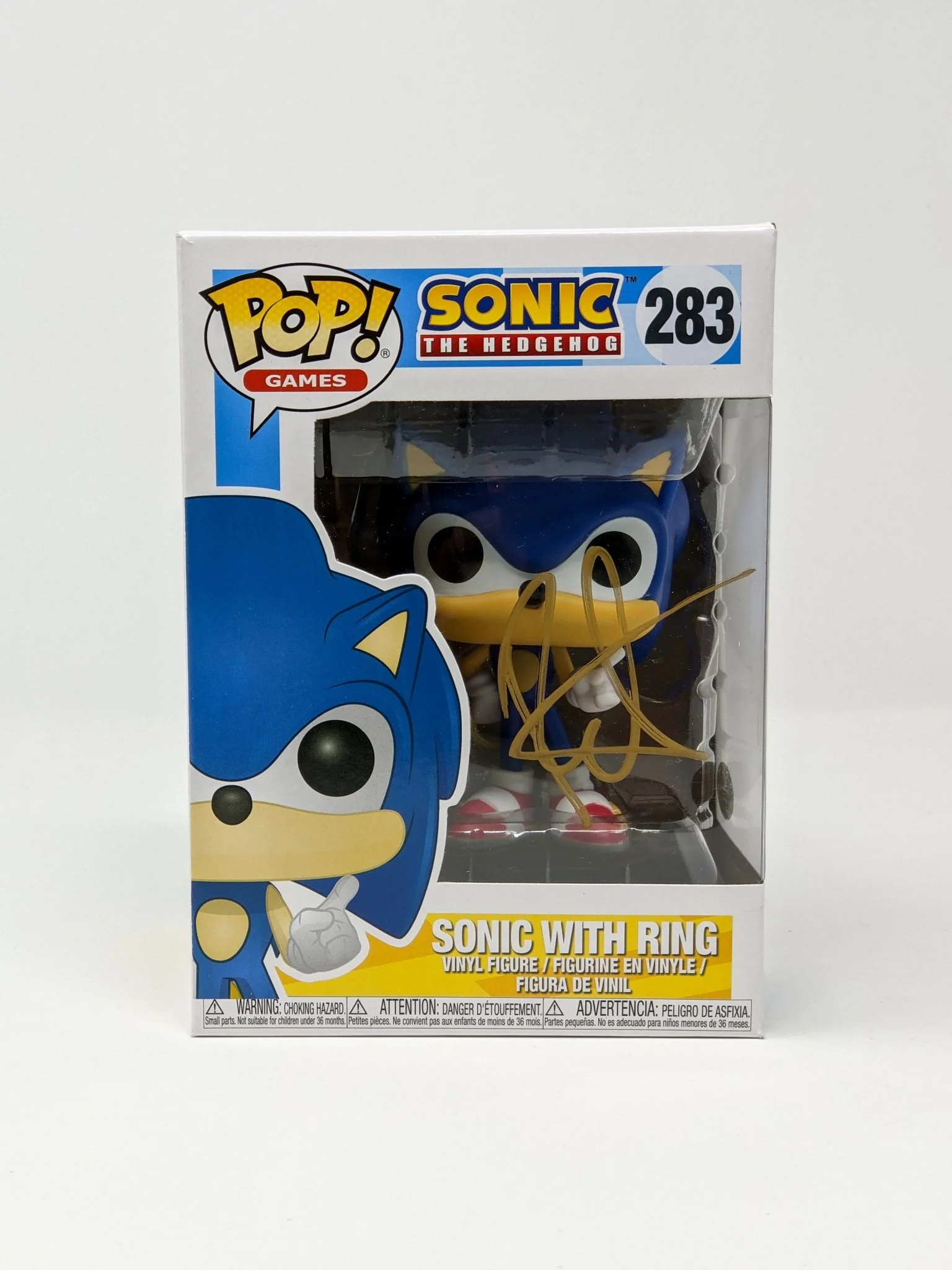 Roger Craig Smith Sonic the Hedgehog with Ring #283 Signed Funko Pop JSA Autograph - Image 6