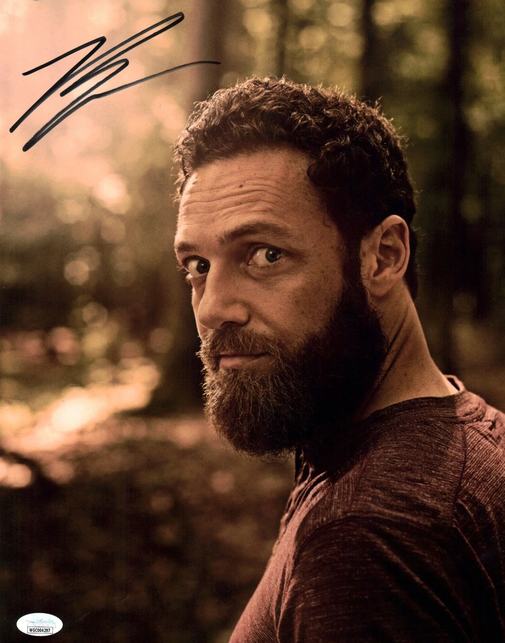 Ross Marquand The Walking Dead 11x14 Signed Mini Poster JSA Certified Autograph - Image 2