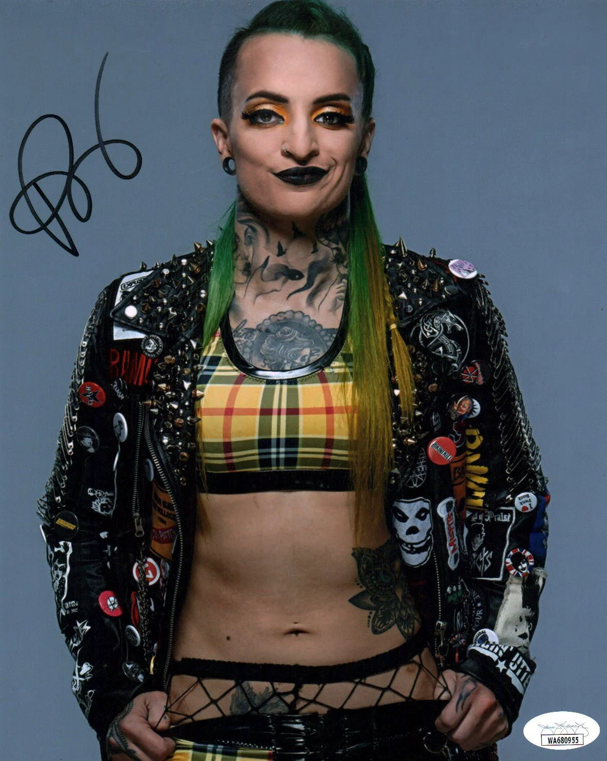 Ruby Soho Riott AEW Wrestling 8x10 Signed Photo JSA Certified Autograph
