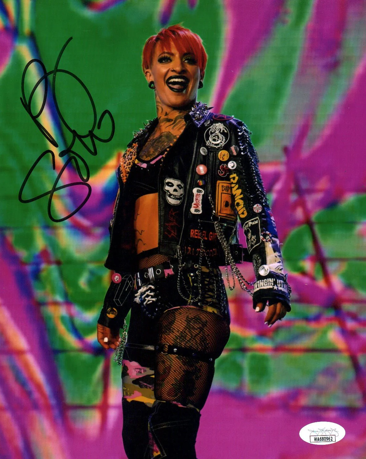 Ruby Soho Riott AEW Wrestling 8x10 Signed Photo JSA Certified Autograph