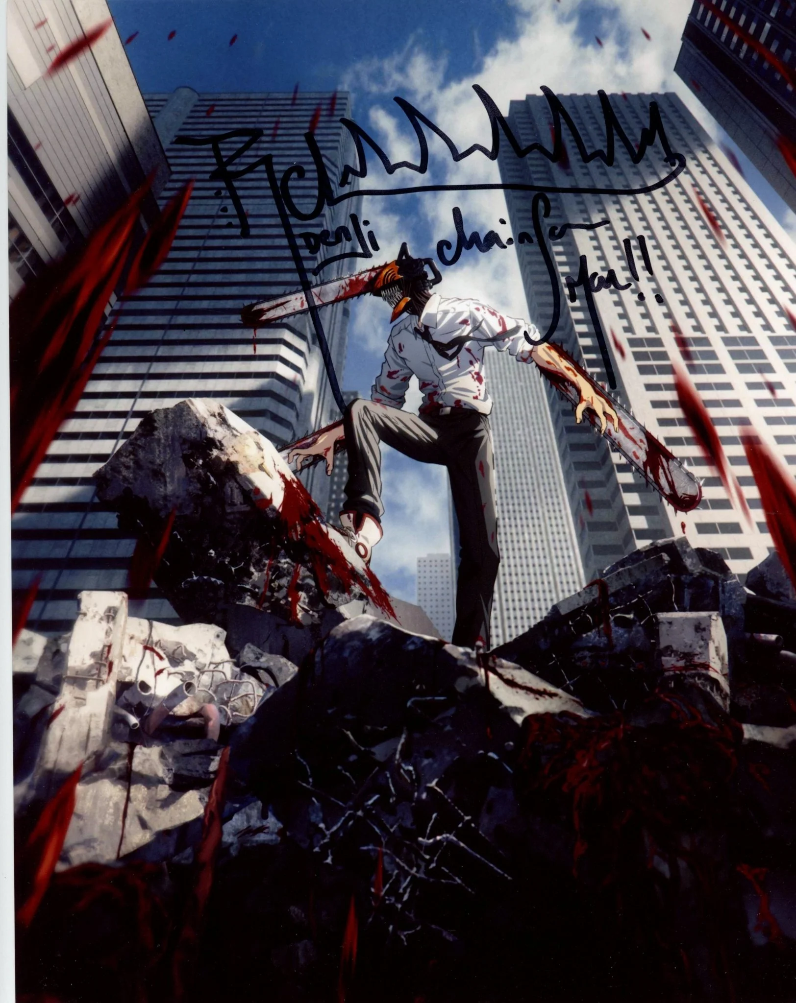 Ryan Colt Levy Chainsaw Man 8x10 Signed Photo JSA Certified Autograph - Image 2