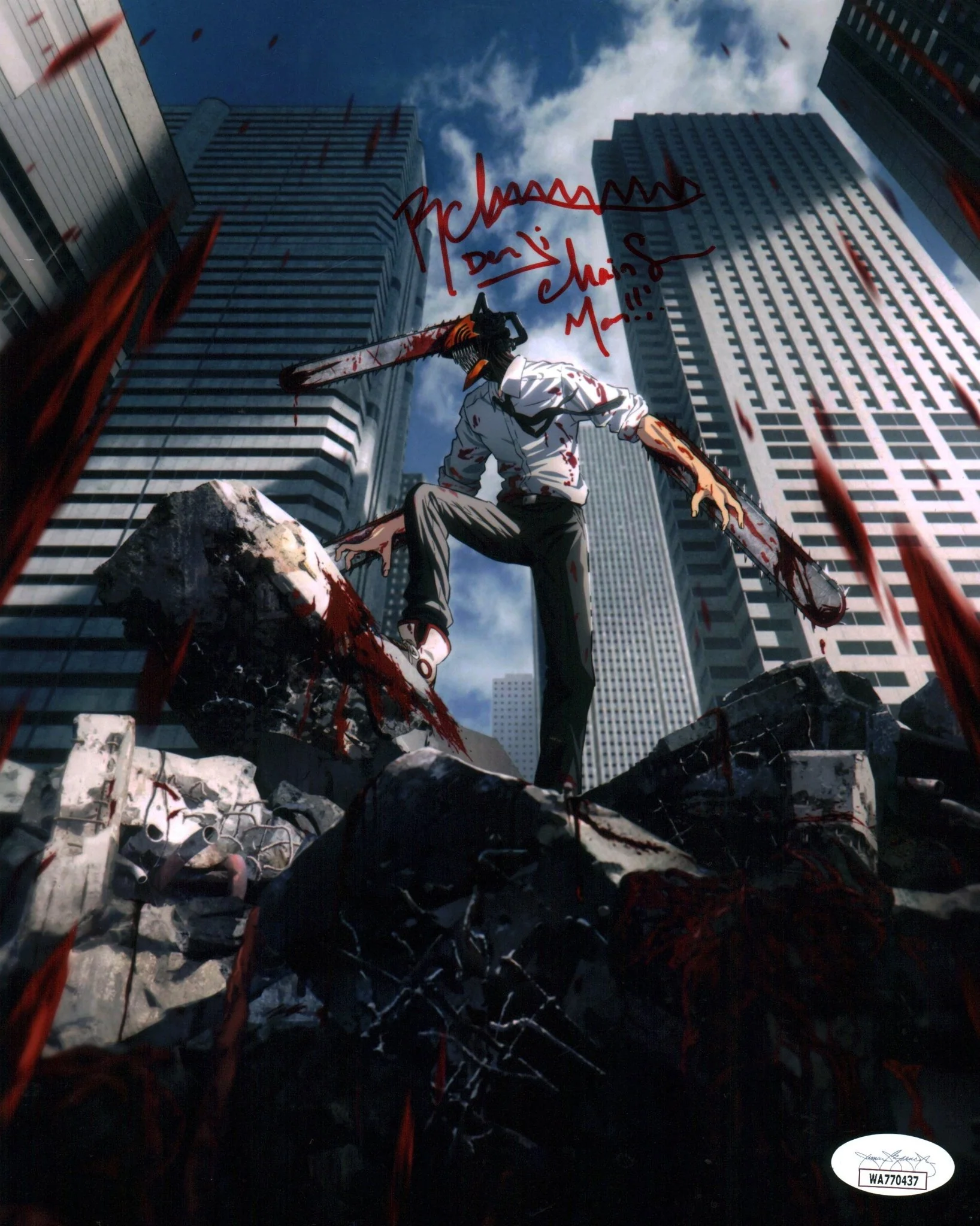Ryan Colt Levy Chainsaw Man 8x10 Signed Photo JSA Certified Autograph - Image 3