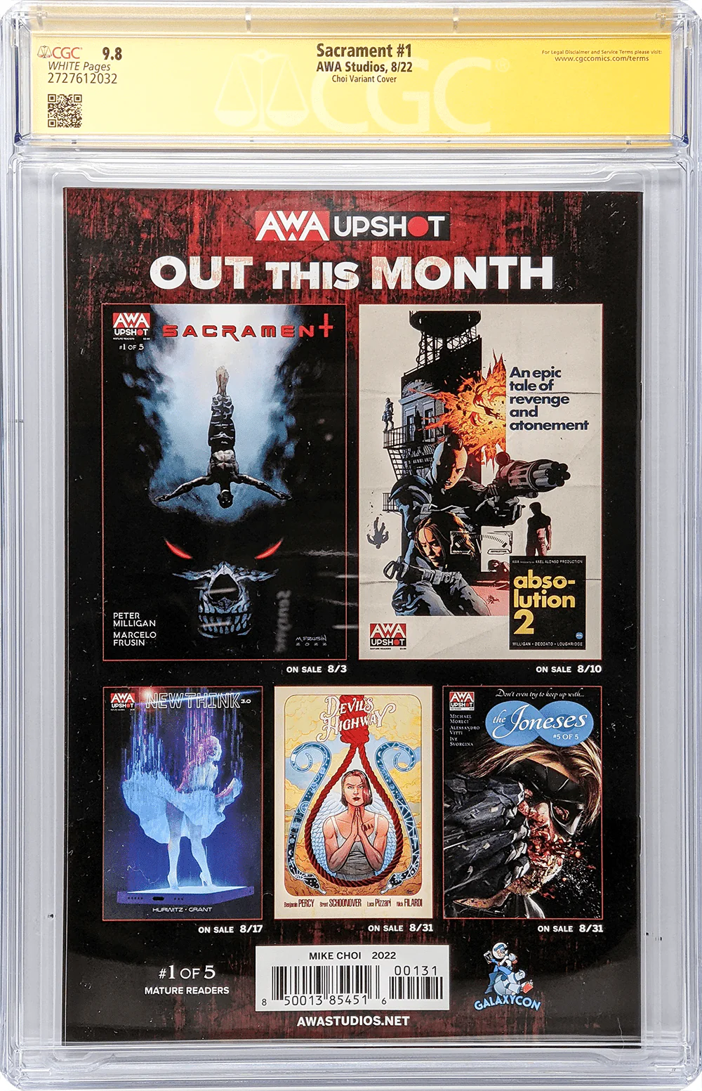 Sacrament #1 GalaxyCon Exclusive Variant CGC Signature Series 9.8 Signed Mike Choi - Image 3