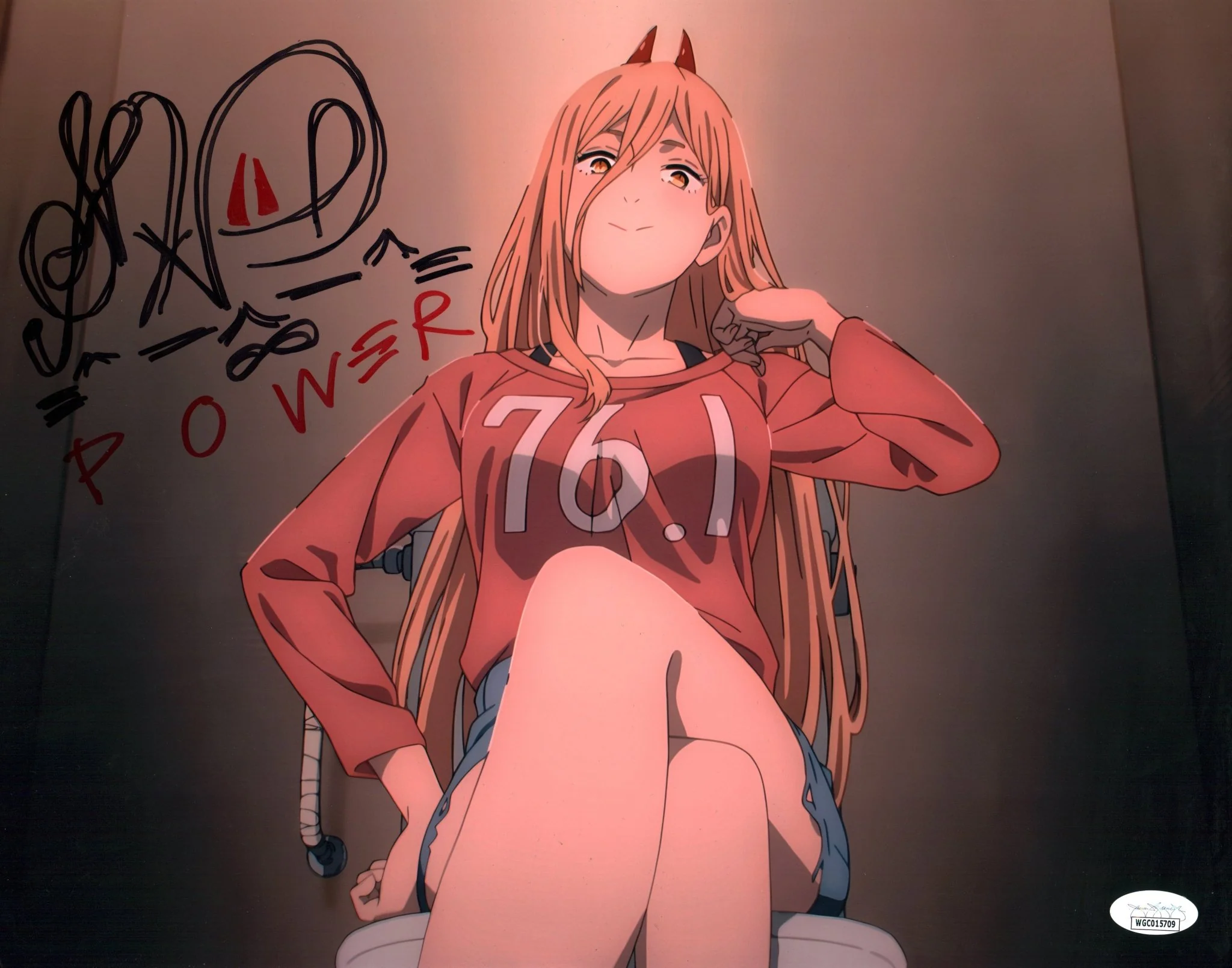 Sarah Wiedenheft Chainsaw Man 11x14 Signed Mini Poster JSA Certified Autograph - Image 5