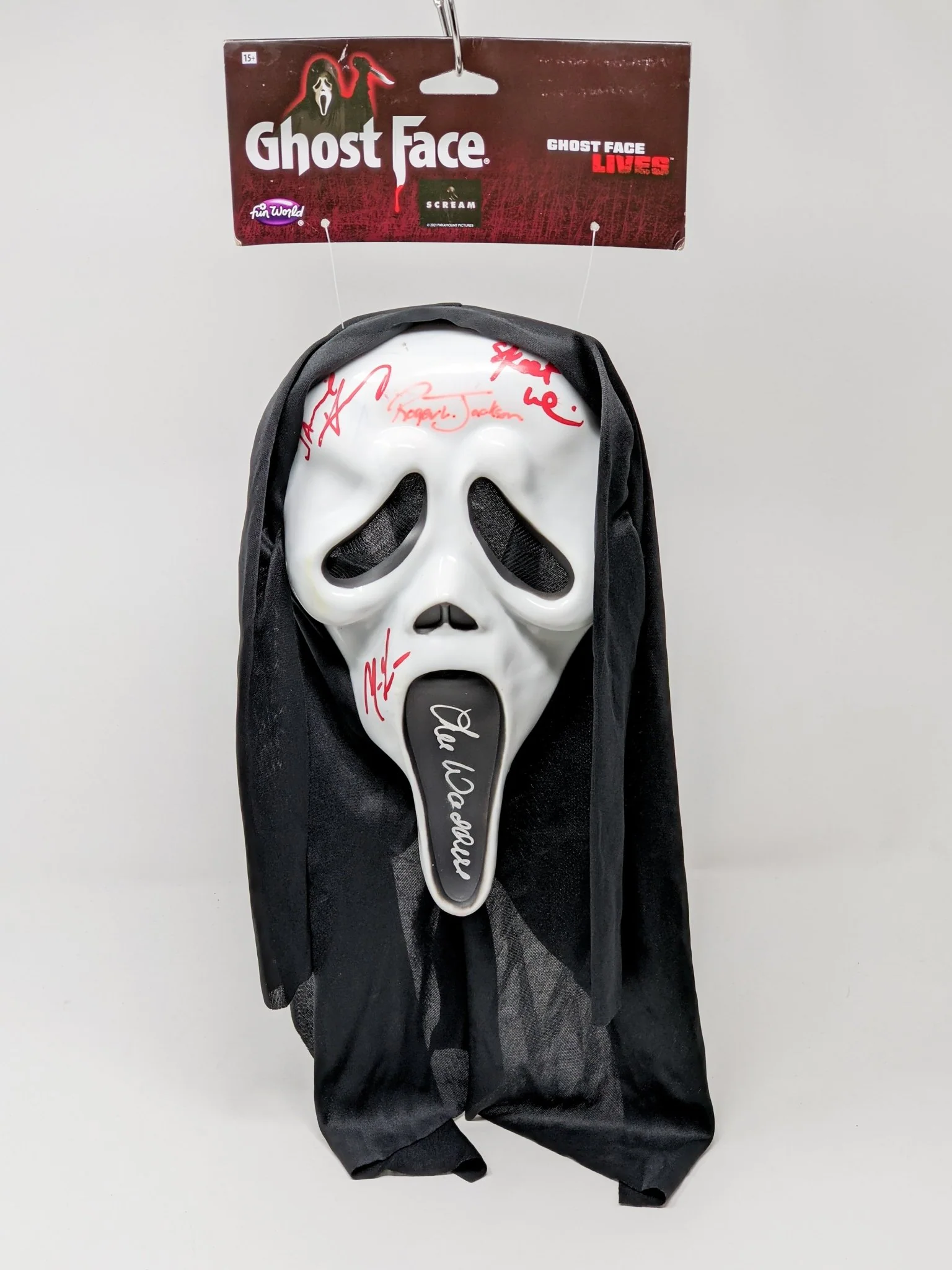 SCREAM Cast Signed x5 Ghost Face Mask Jackson, Kennedy, Lillard, Ulrich, Waddell JSA Certified Autograph - Image 2