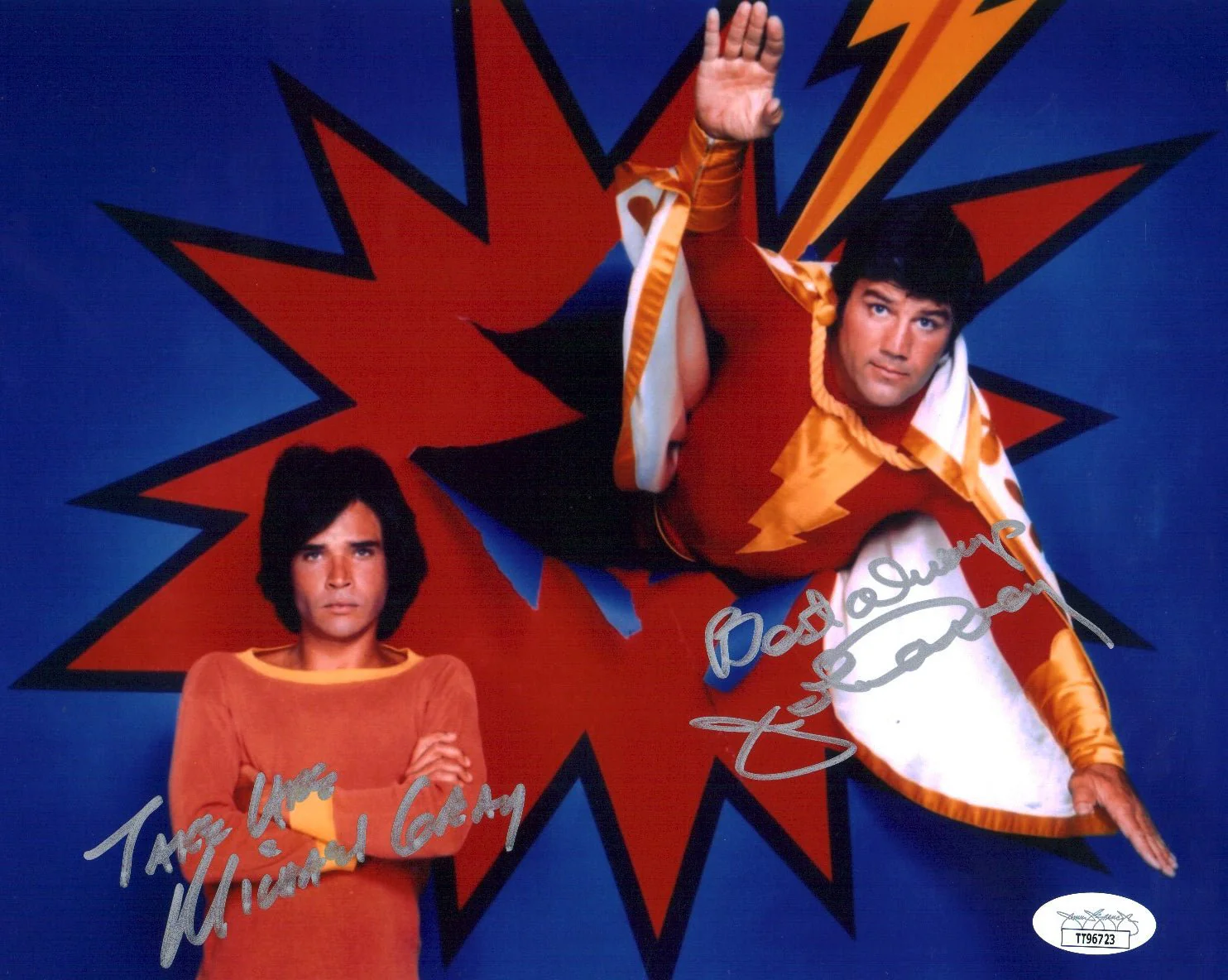 Shazam 8x10 Photo Signed John Davey Michael Gray Autograph JSA Certified - Image 2