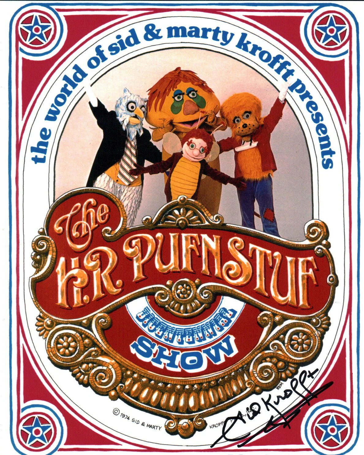 Sid Krofft The H.R. Pufnstuf Show 8x10 Signed Photo JSA Certified Autograph - Image 2