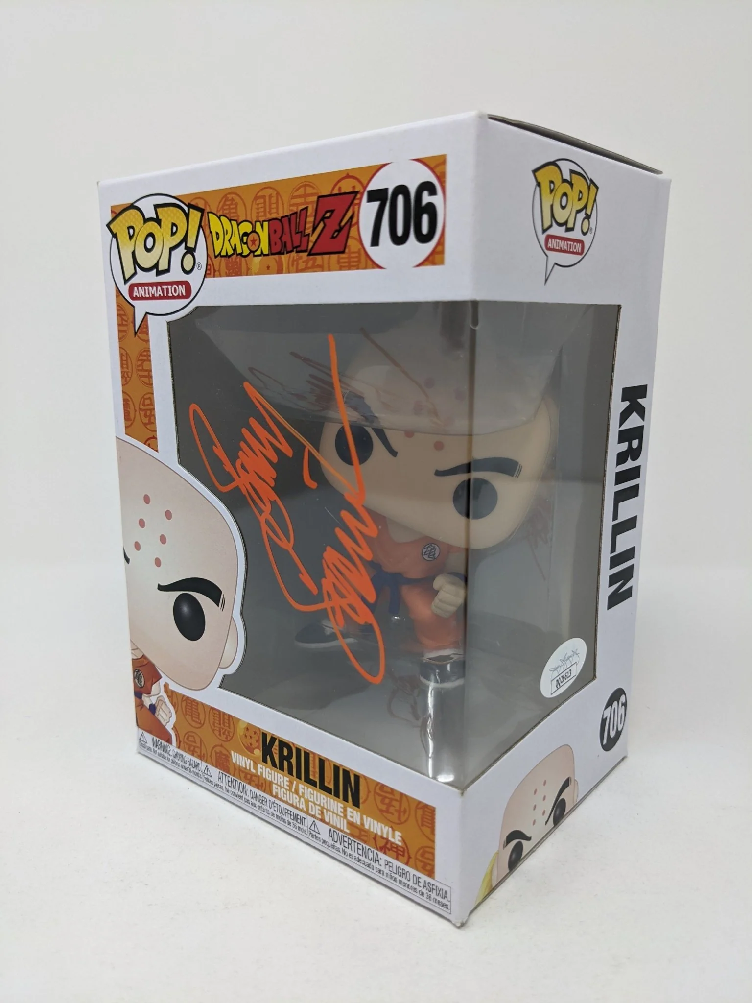 Sonny Strait Dragon Ball Z Krillin #706 Signed Funko Pop JSA Certified Autograph - Image 2